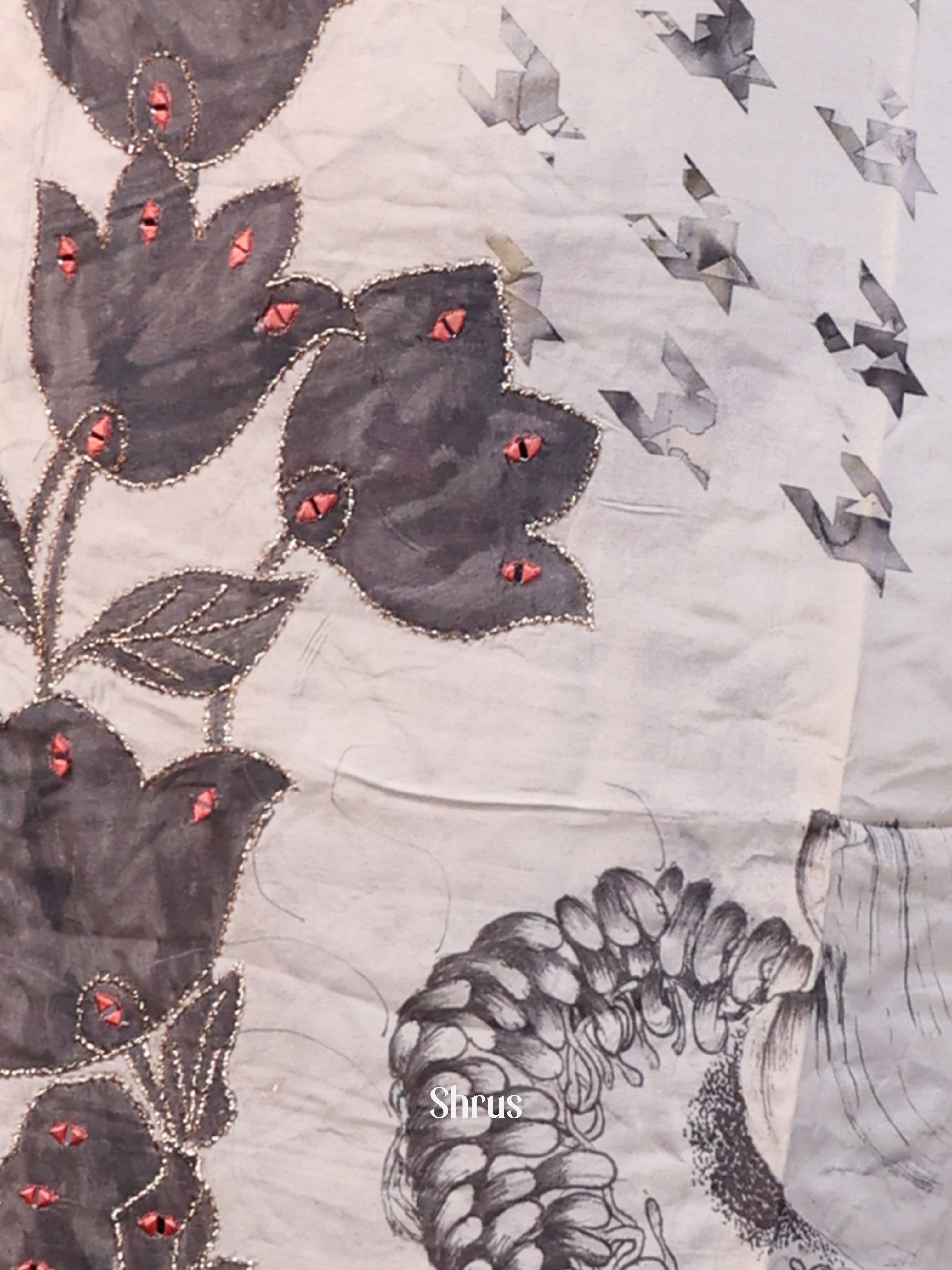 White & Black- 3pc Digital printed Readymade Suits - Shop on Shrus.com