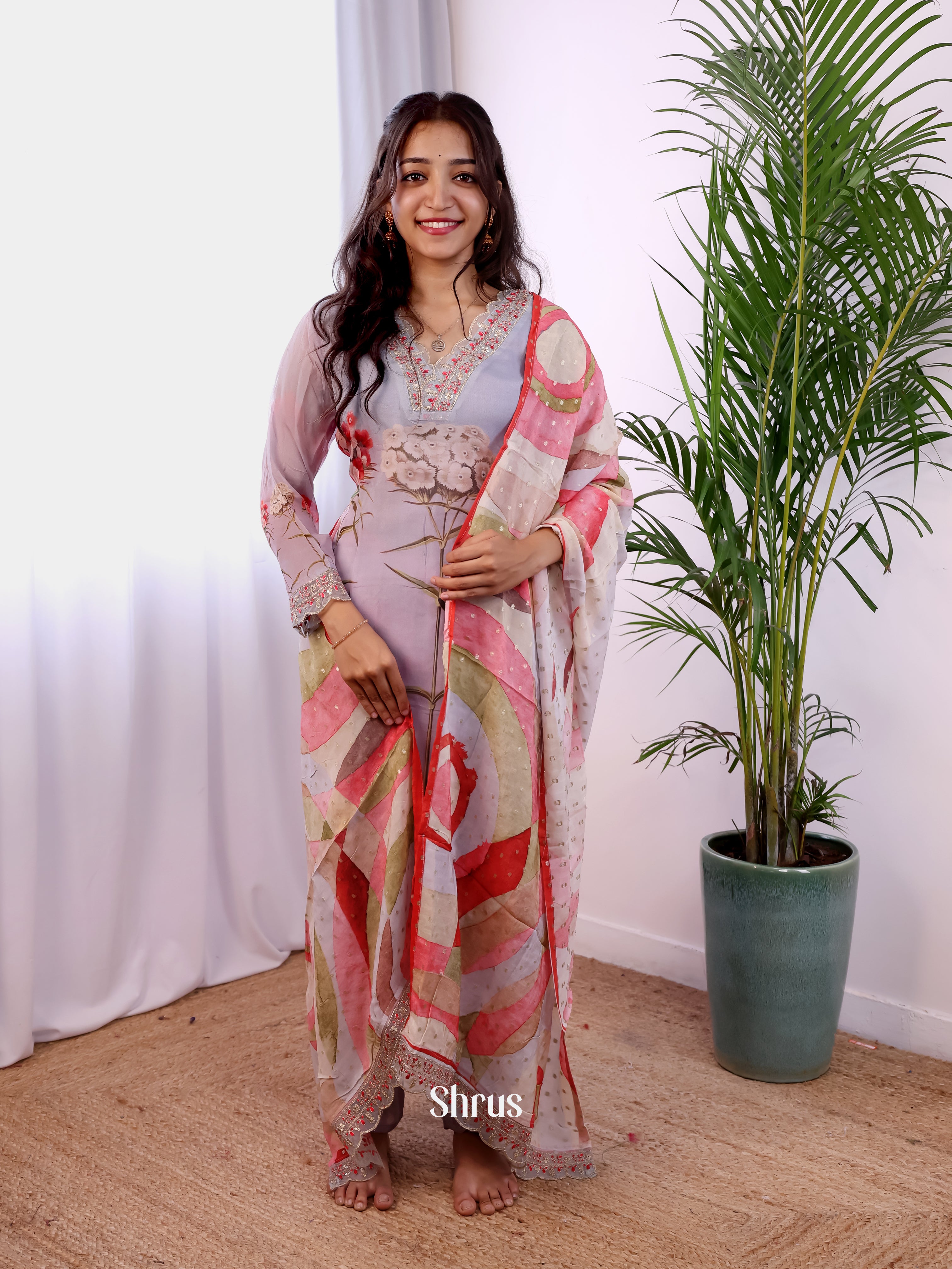 Purple - 3pc Digital printed Readymade Suits - Shop on Shrus.com