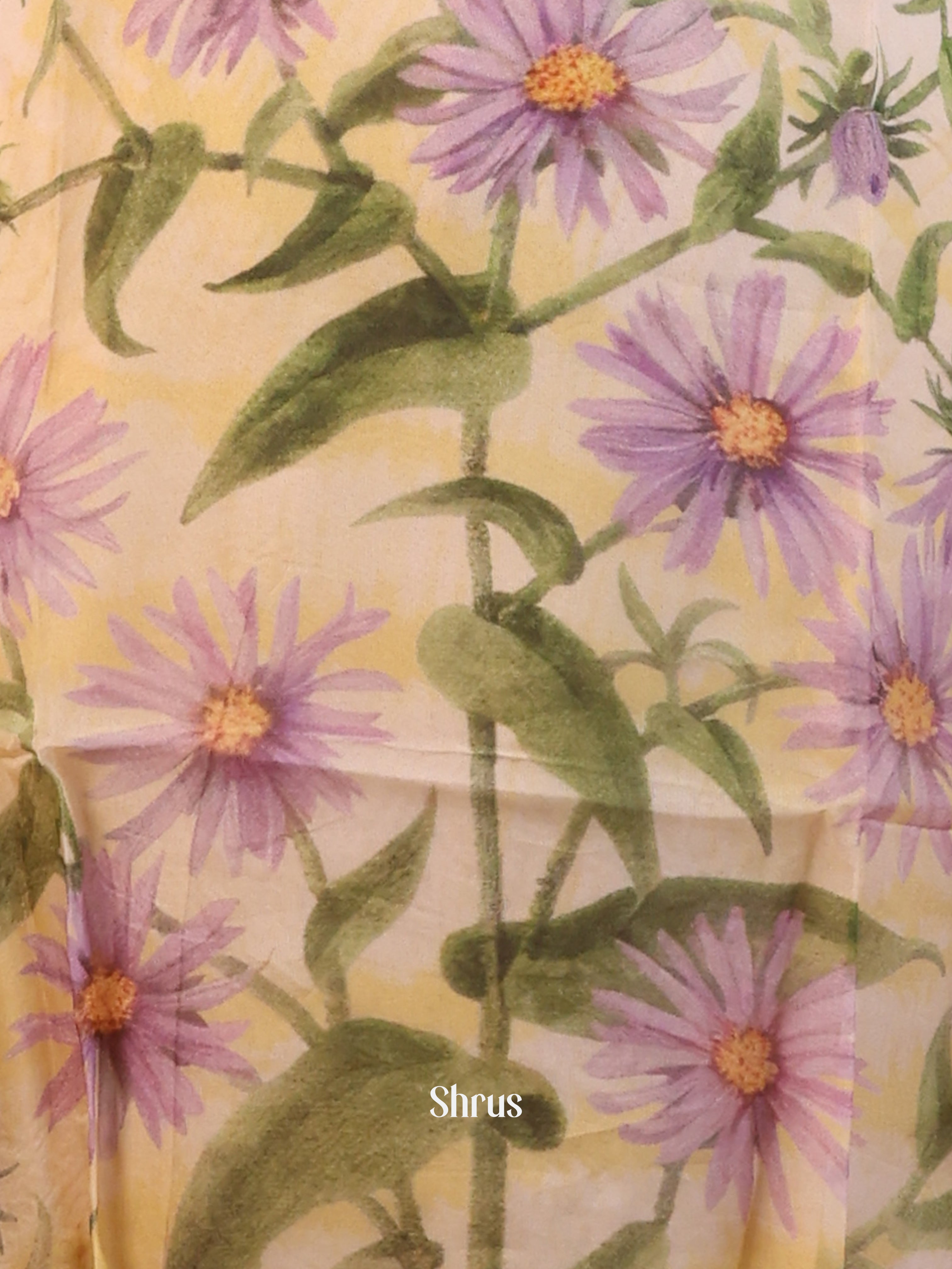 Cream & Purple -Digital printed 3pc Readymade Suits - Shop on Shrus.com