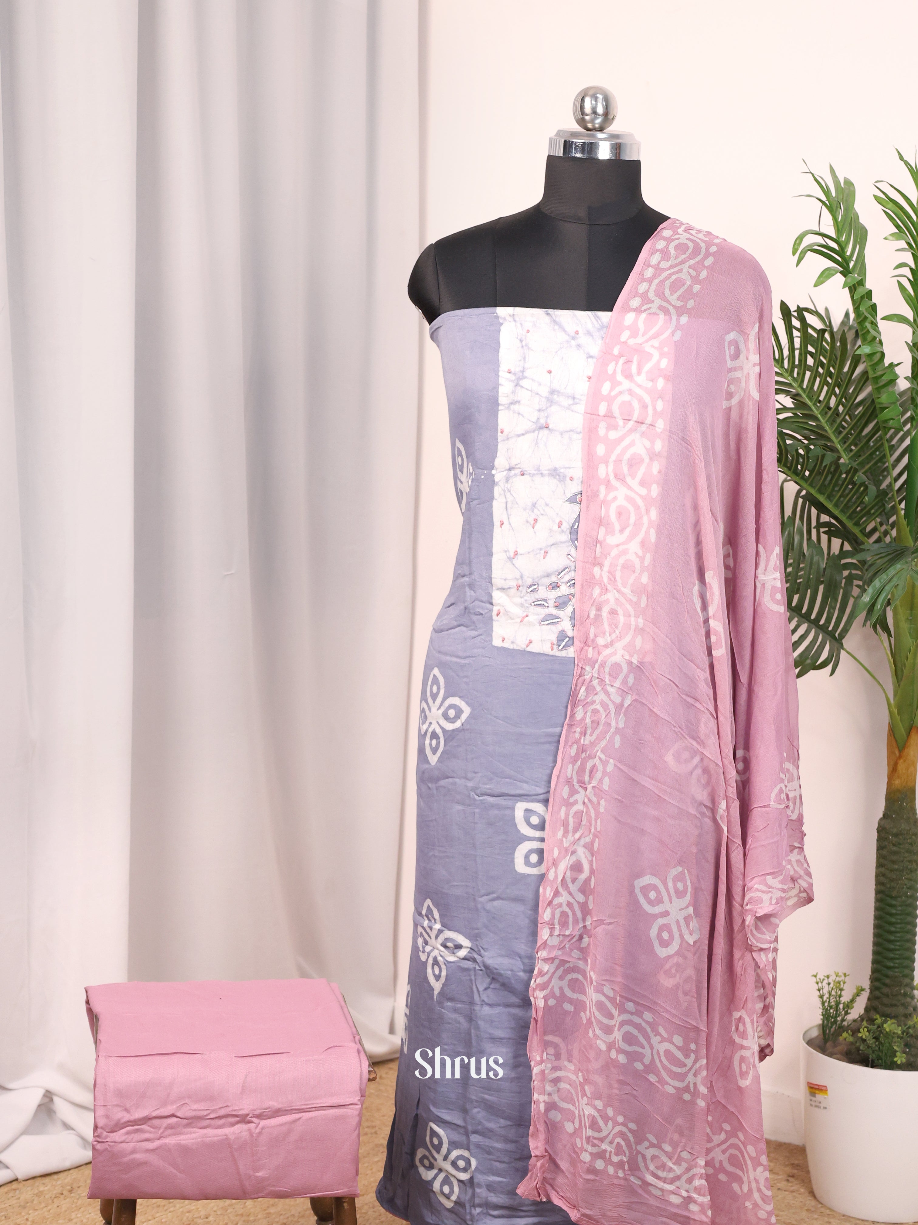 Purple & Pink- Cotton salwar - Shop on Shrus.com
