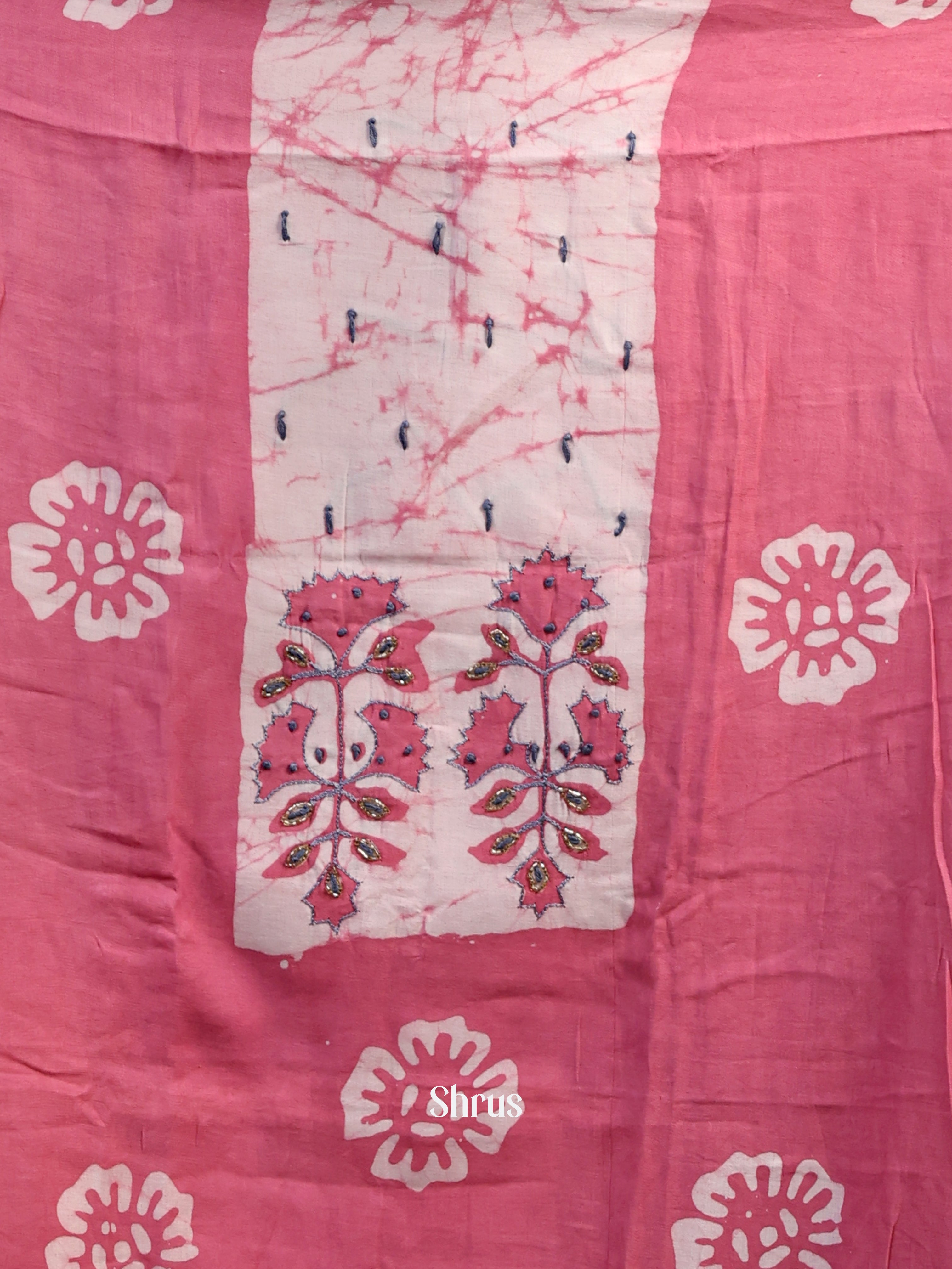 Pink & Blue- Cotton salwar - Shop on Shrus.com