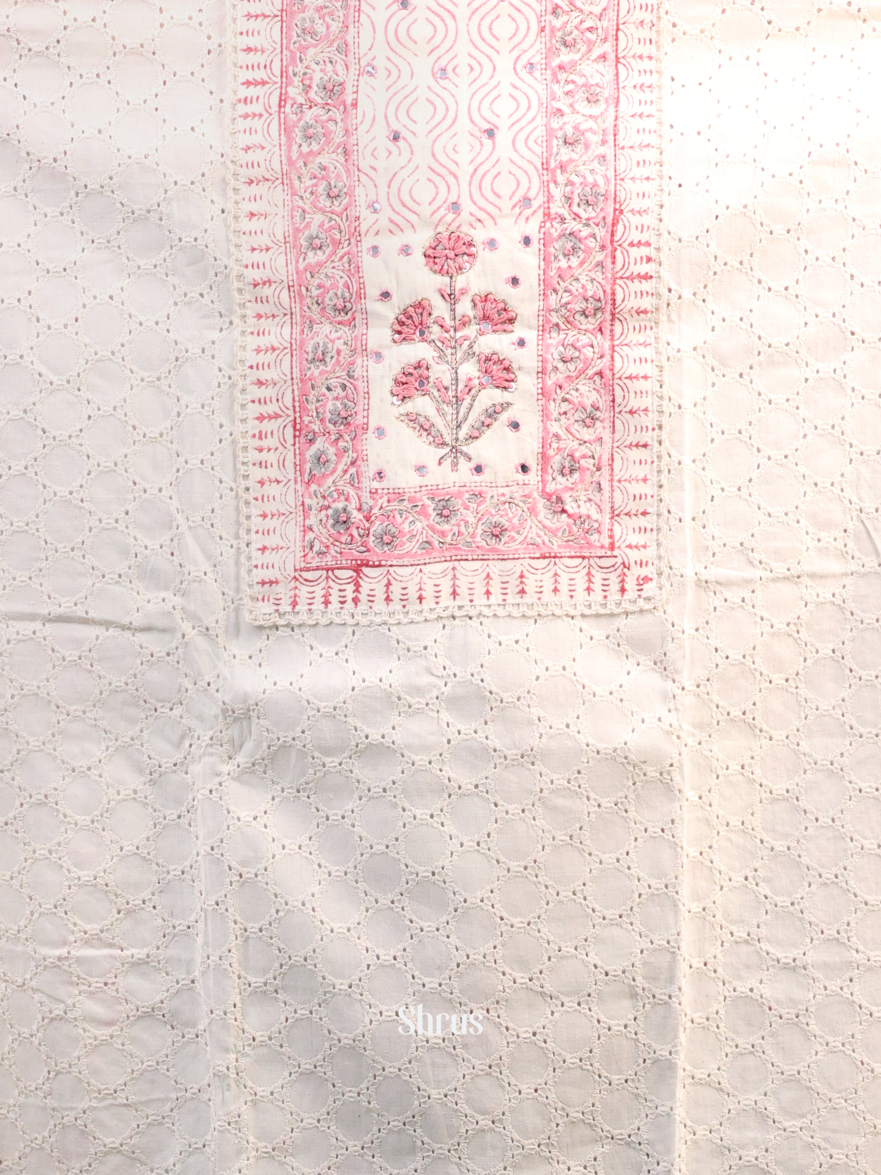 White & Pink - Cotton salwar - Shop on Shrus.com