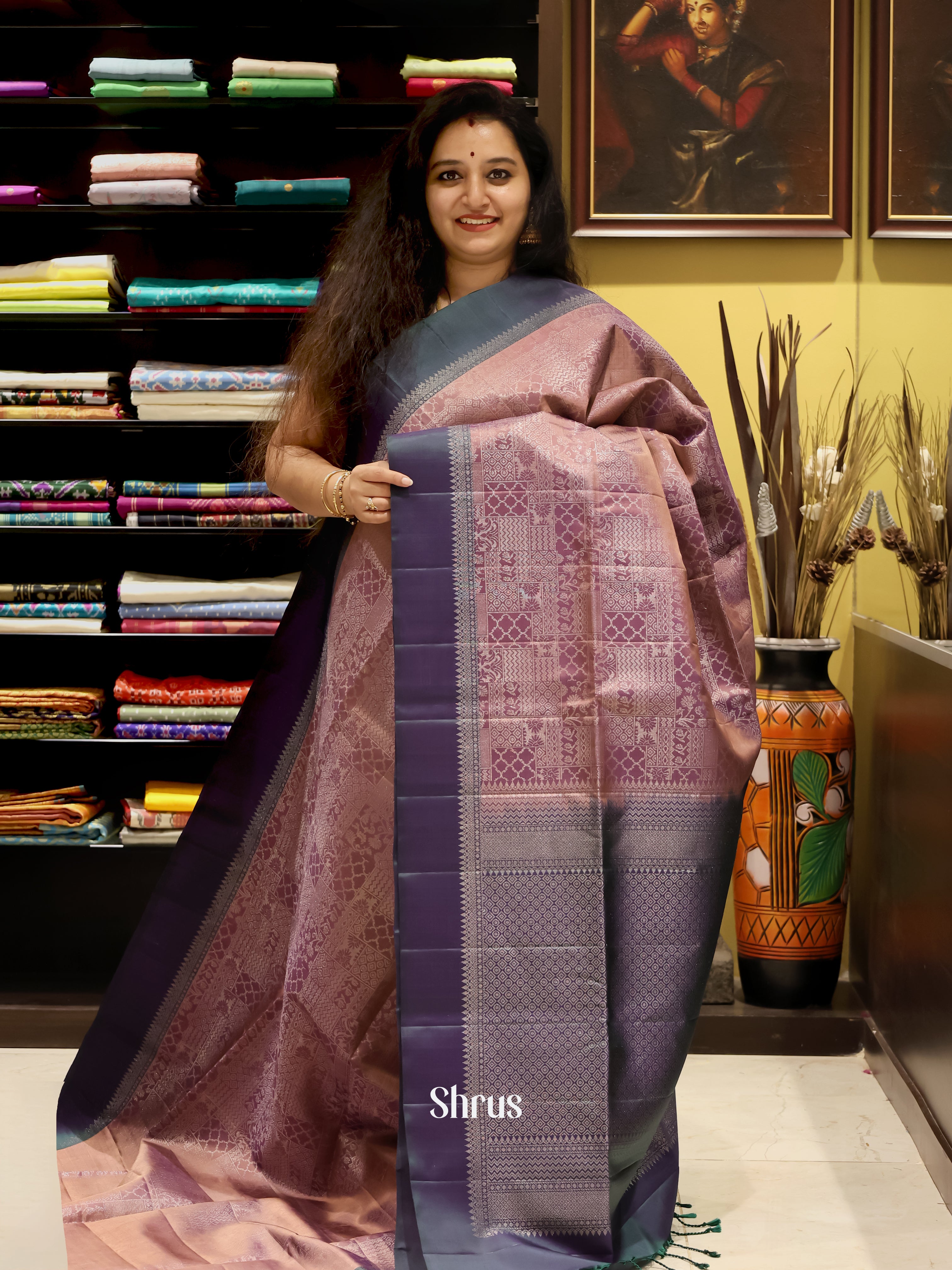 Onion Pink & Purple - Soft Silk Saree - Shop on Shrus.com