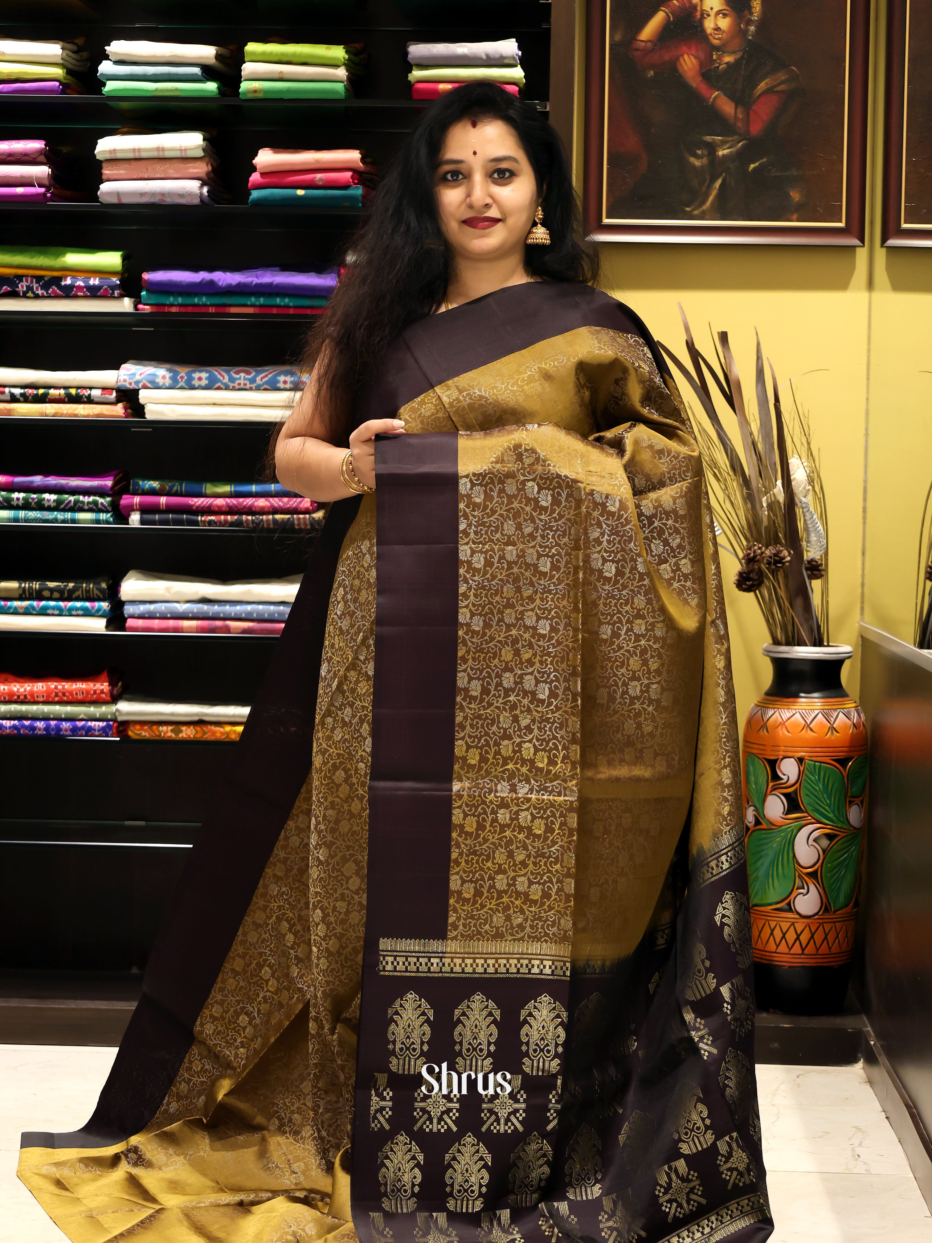 CJS12042 - Soft Silk Saree - Shop on Shrus.com