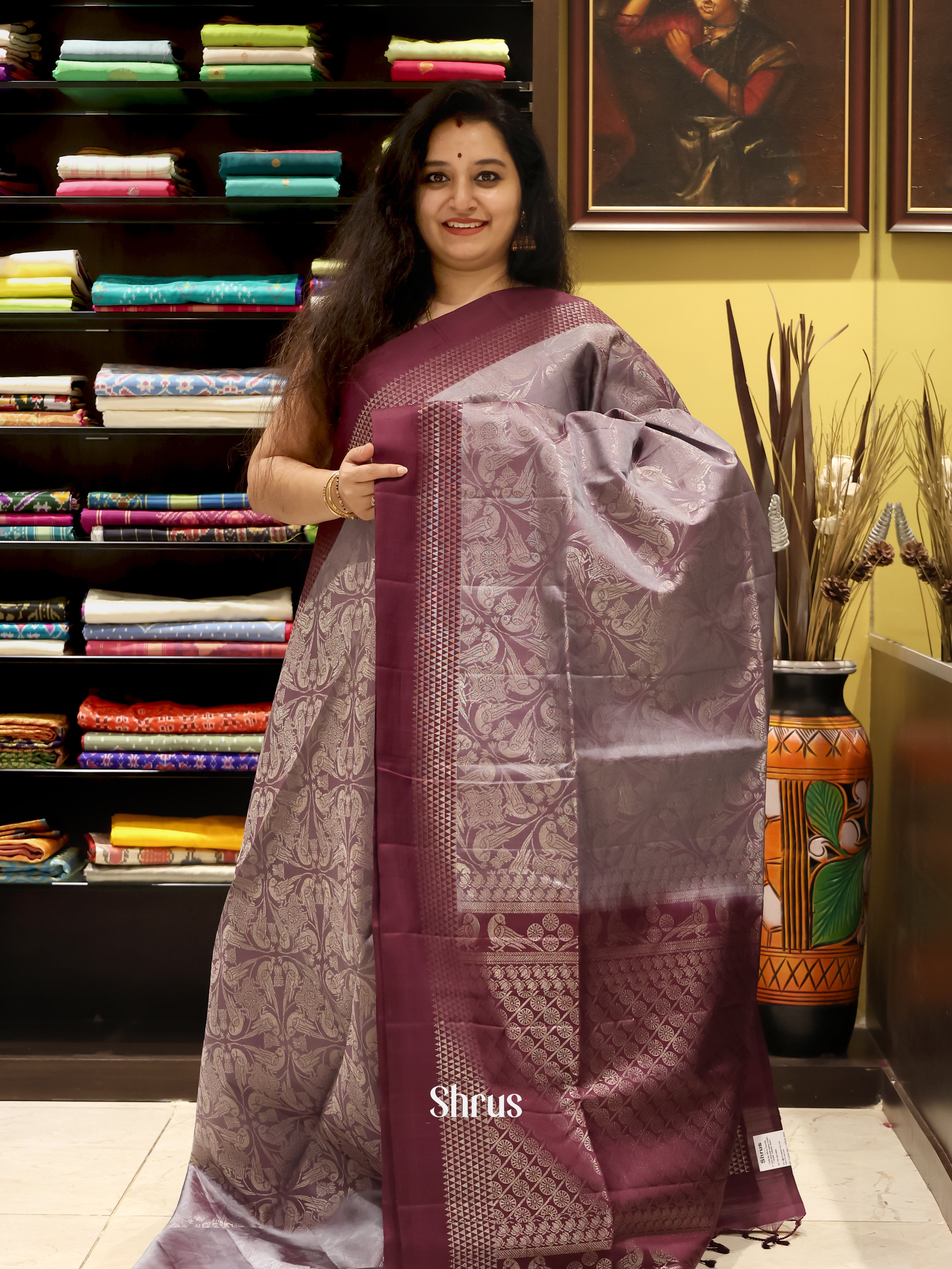 CJS12044 - Soft Silk Saree - Shop on Shrus.com