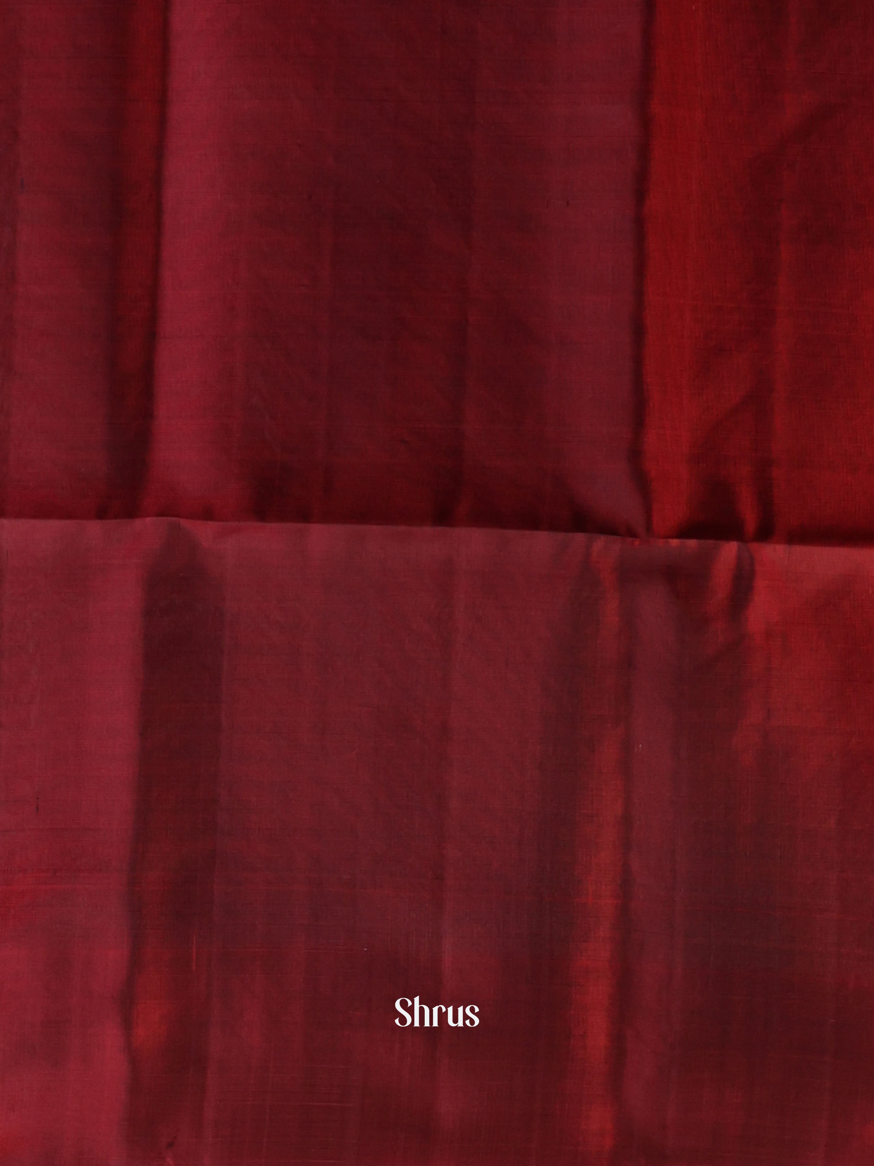 Grey & Maroon - Soft Silk Saree - Shop on Shrus.com