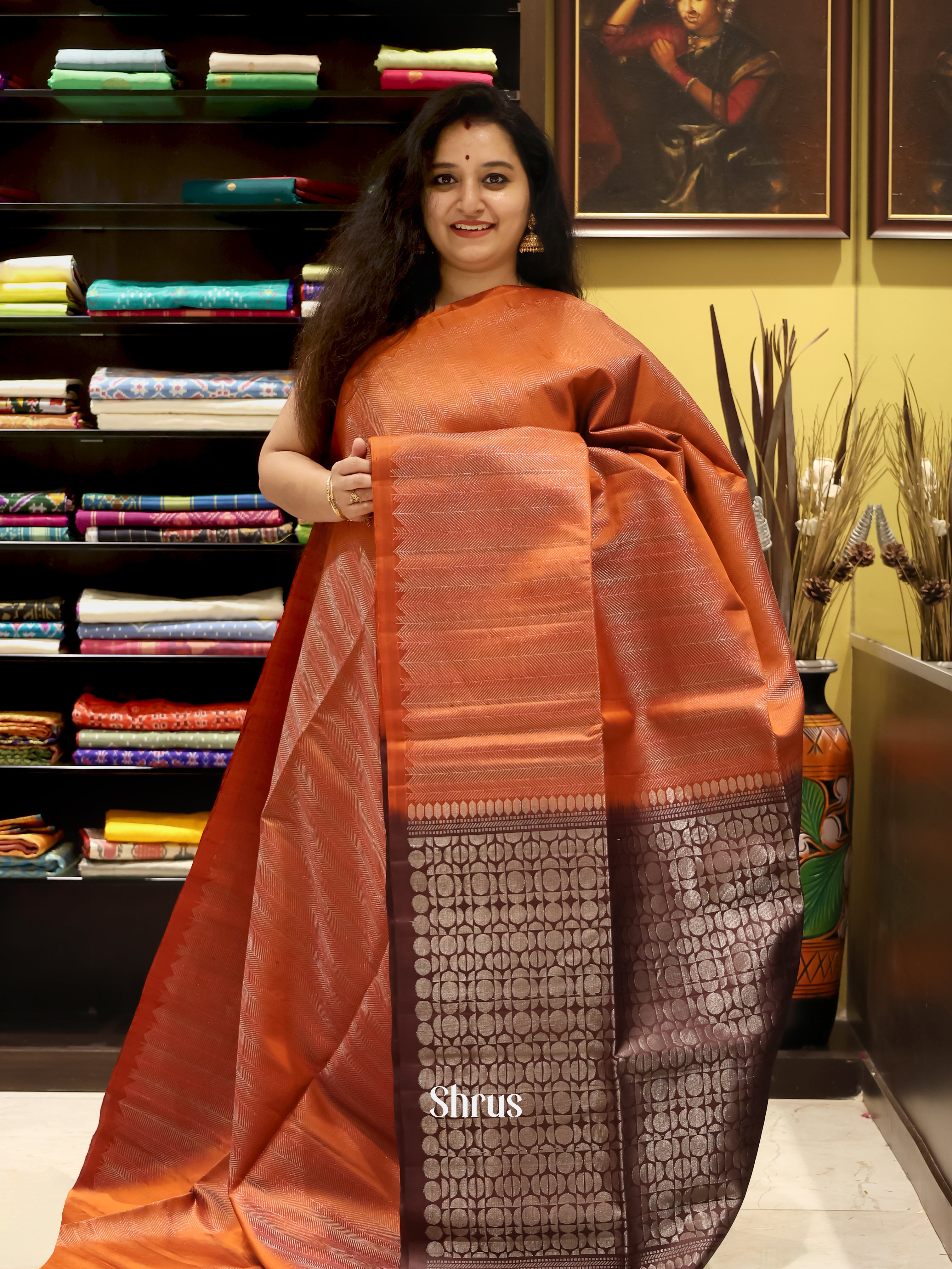 CJS12049 - Soft Silk Saree - Shop on Shrus.com