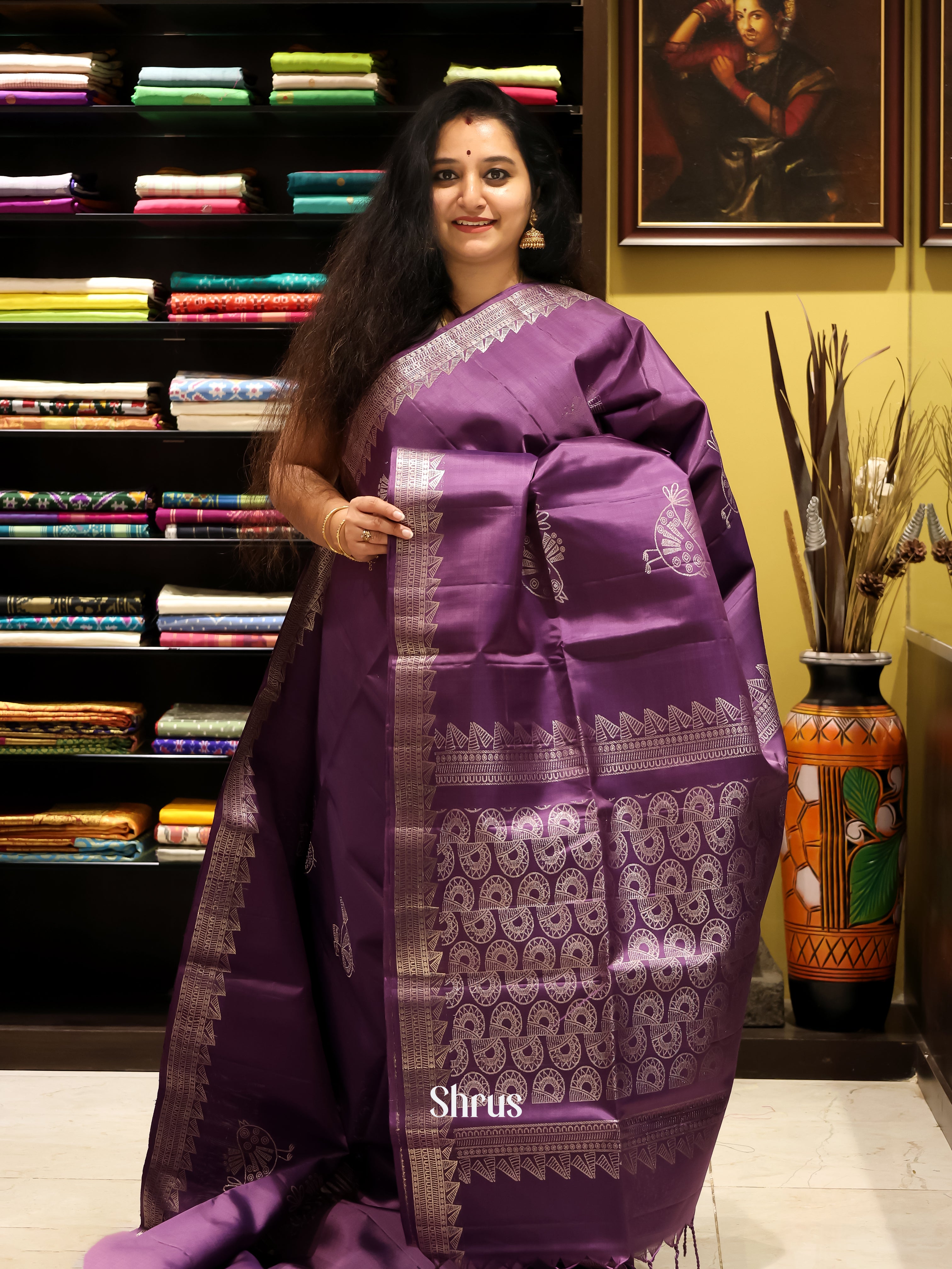 Purple(Single Tone) - Soft silk Saree - Shop on Shrus.com