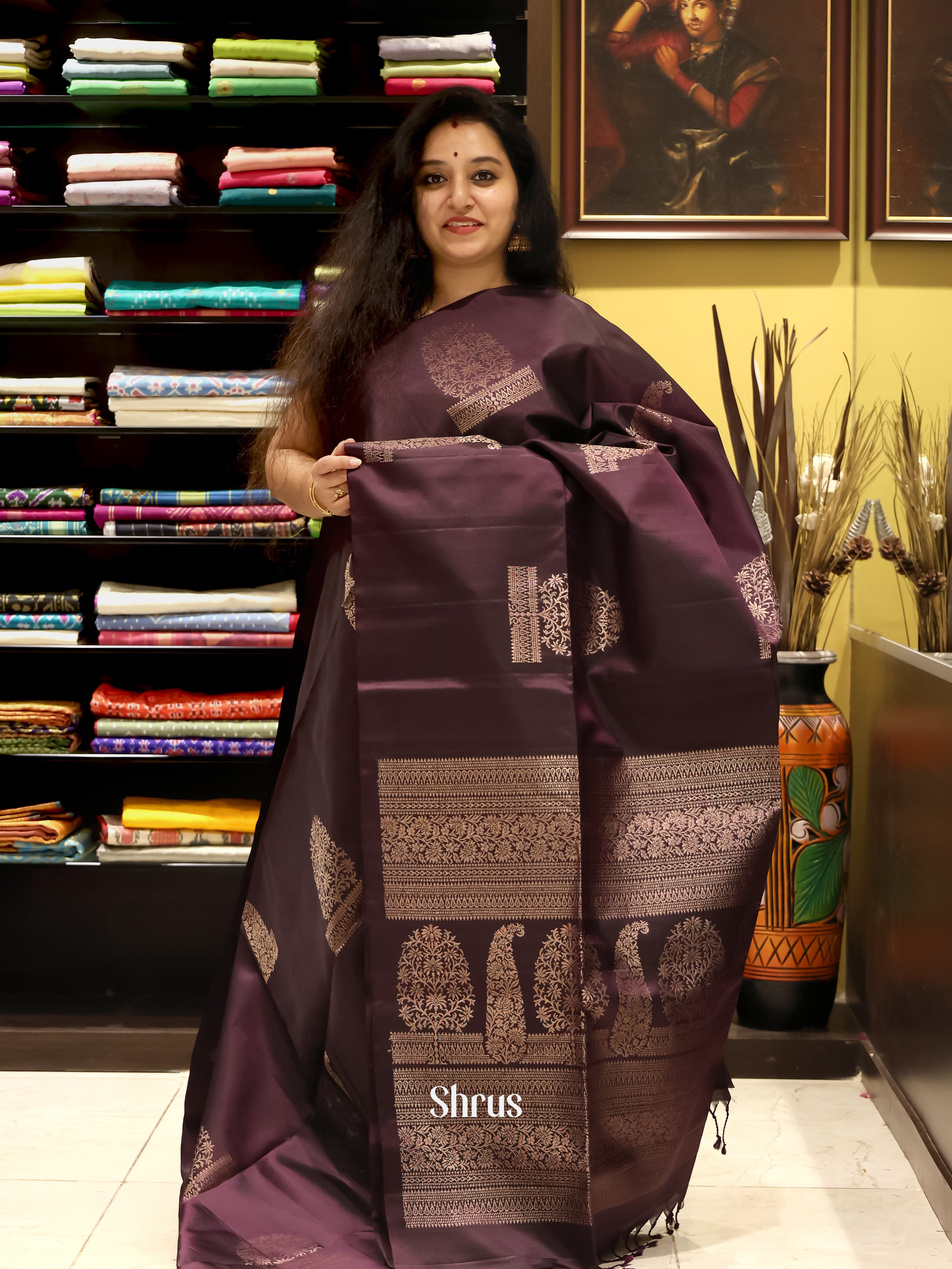 CJS12086 - Soft Silk Saree - Shop on Shrus.com