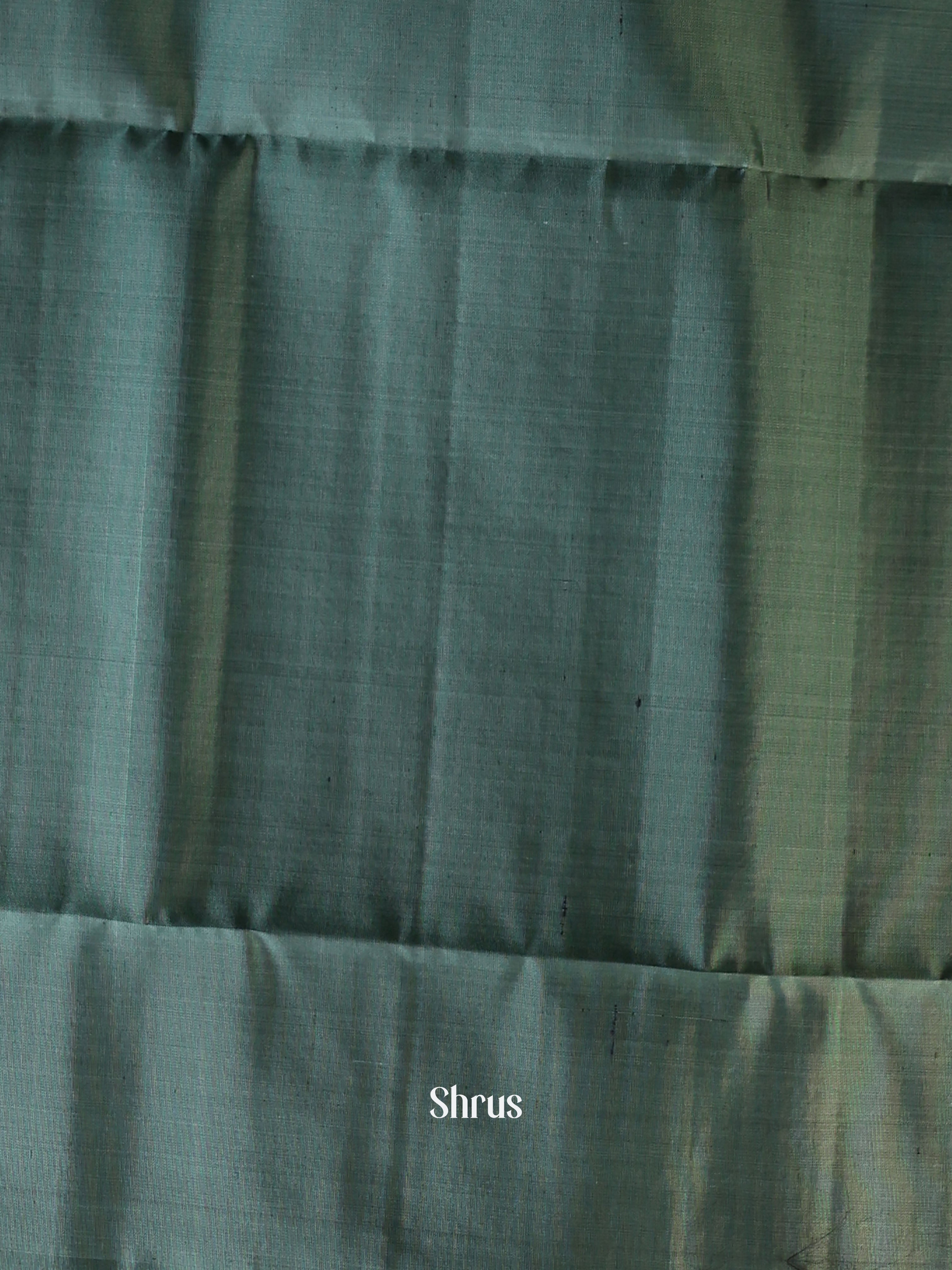 Maroon & Green - Soft Silk Saree - Shop on Shrus.com