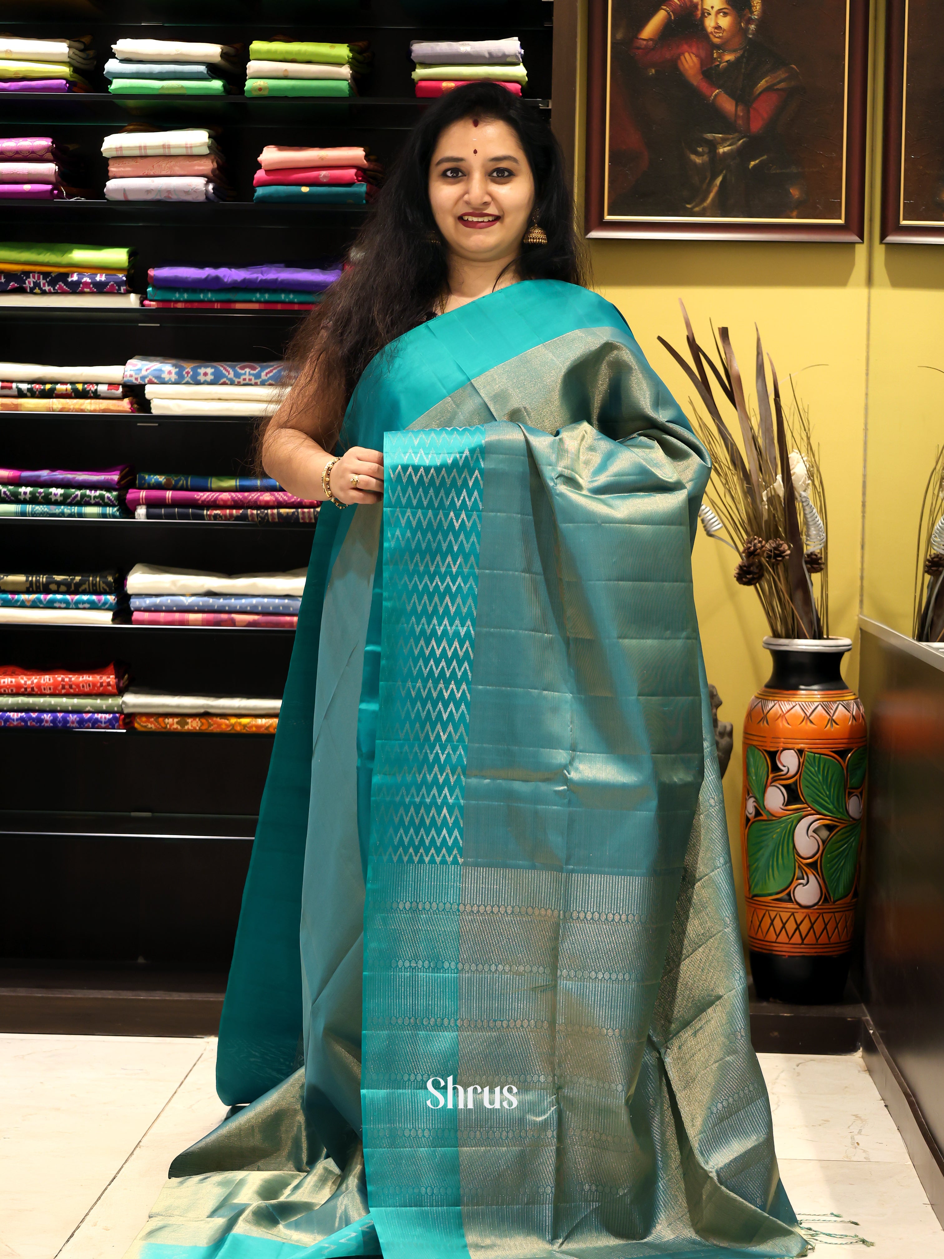 Blue (single Tone) - Soft Silk Saree - Shop on Shrus.com