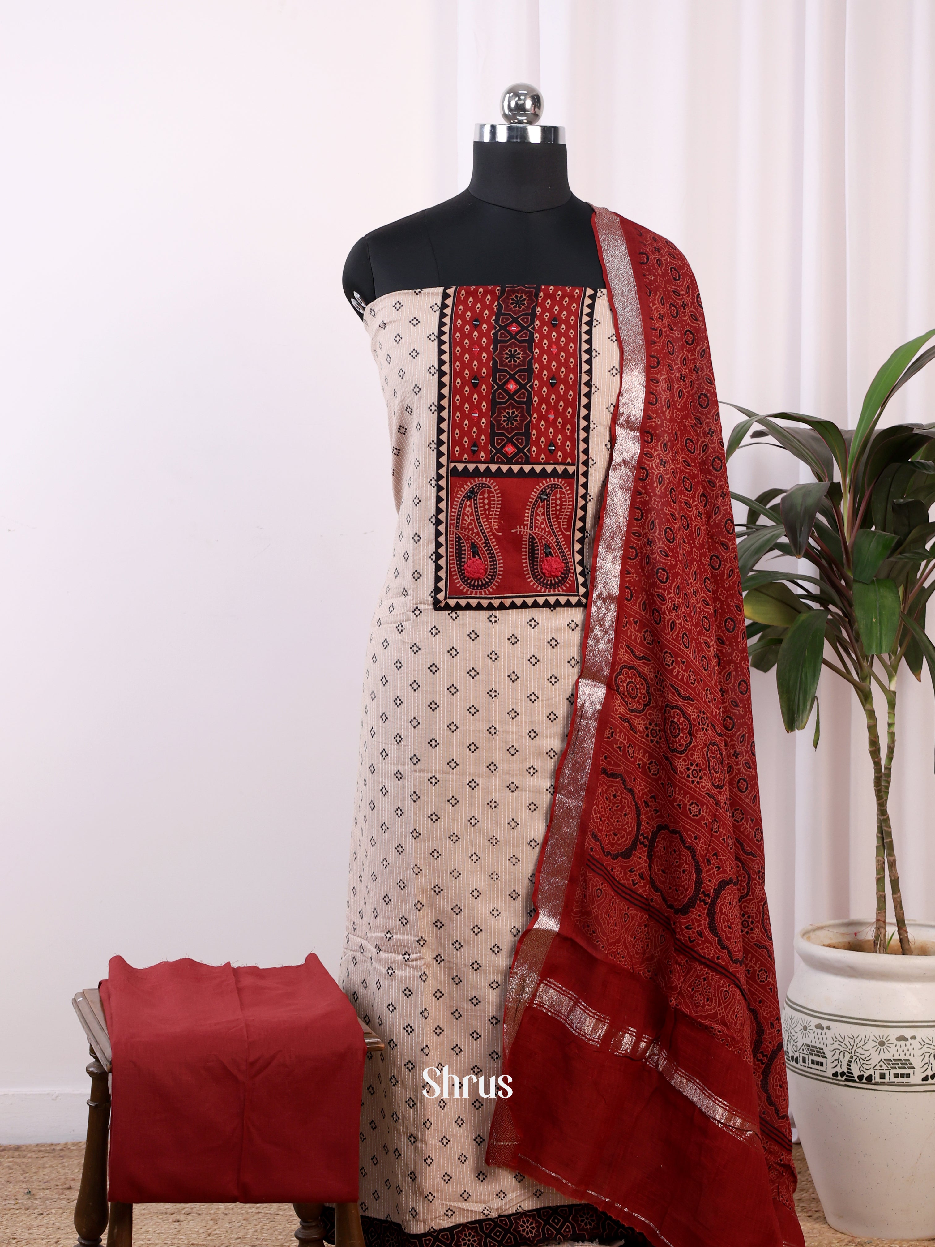 CJS12112 - Ajrakh Salwar - Shop on Shrus.com