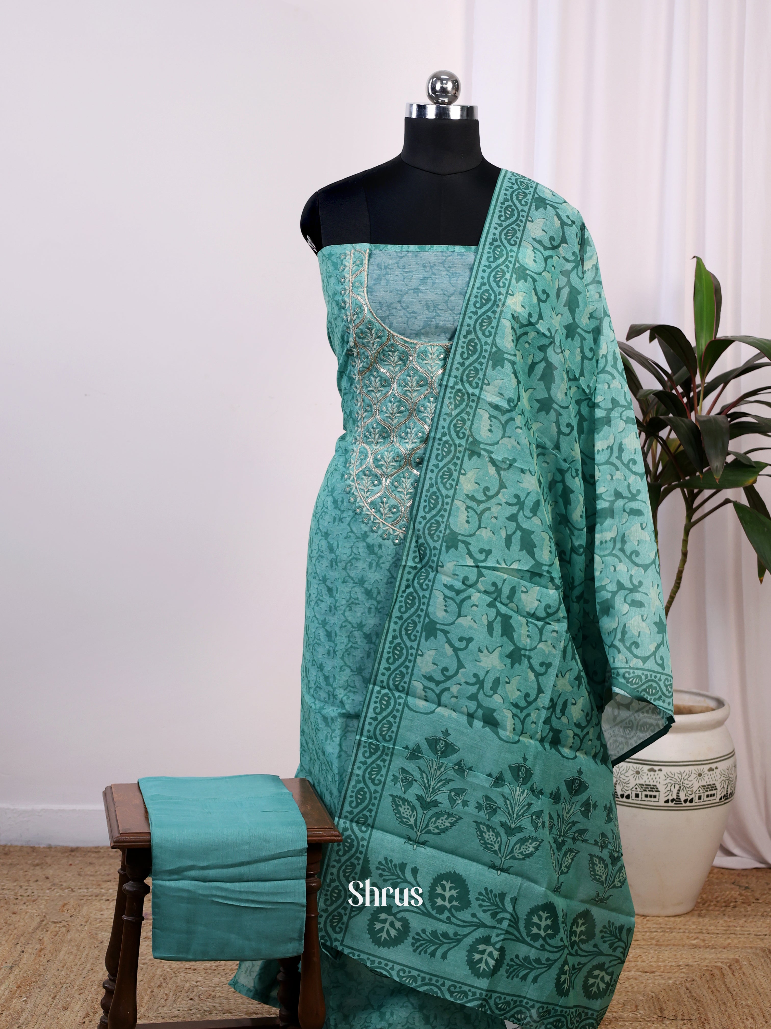 CJS12116 - Cotton salwar - Shop on Shrus.com