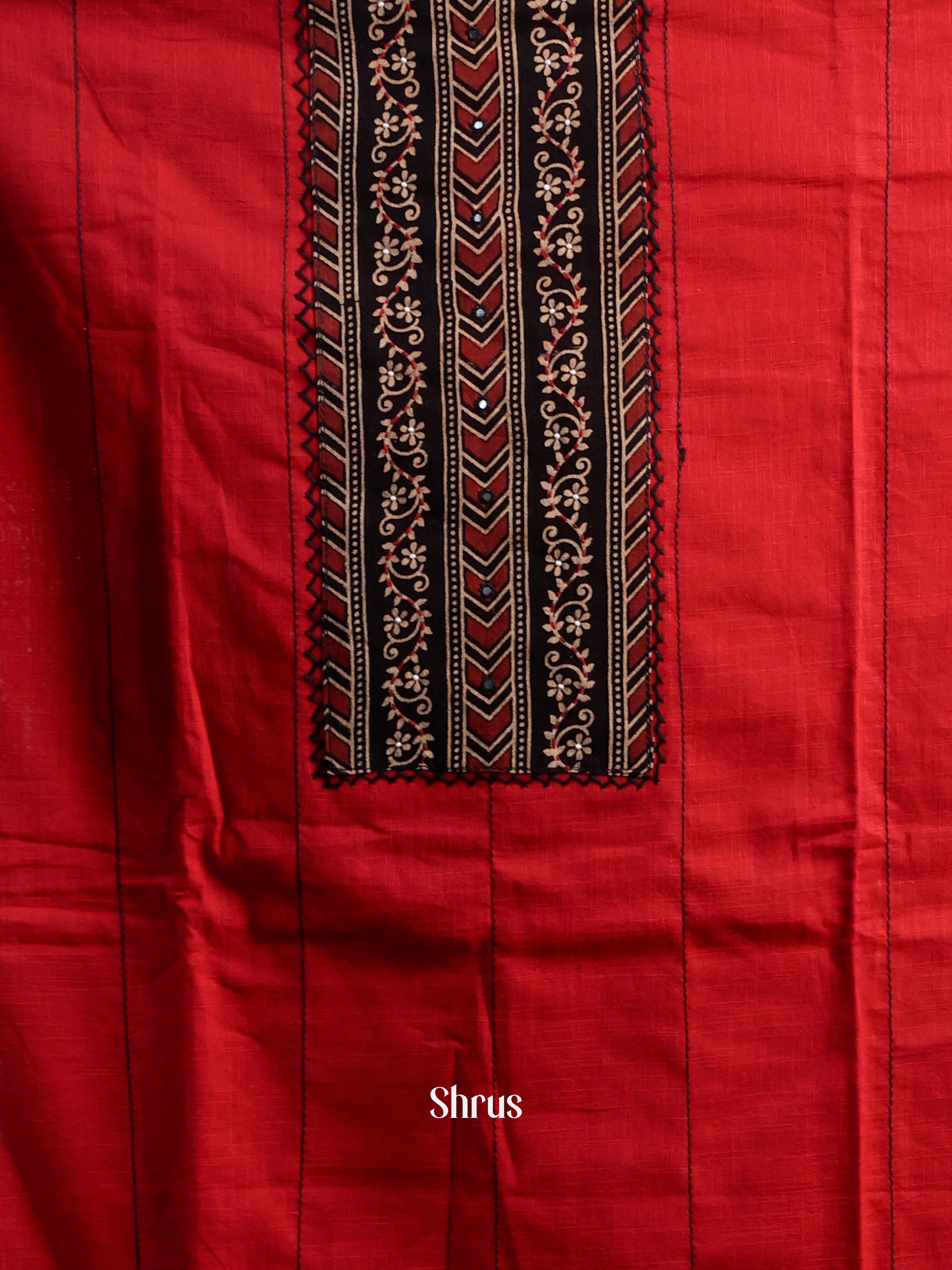 Red & Black - Ajrakh Salwar - Shop on Shrus.com