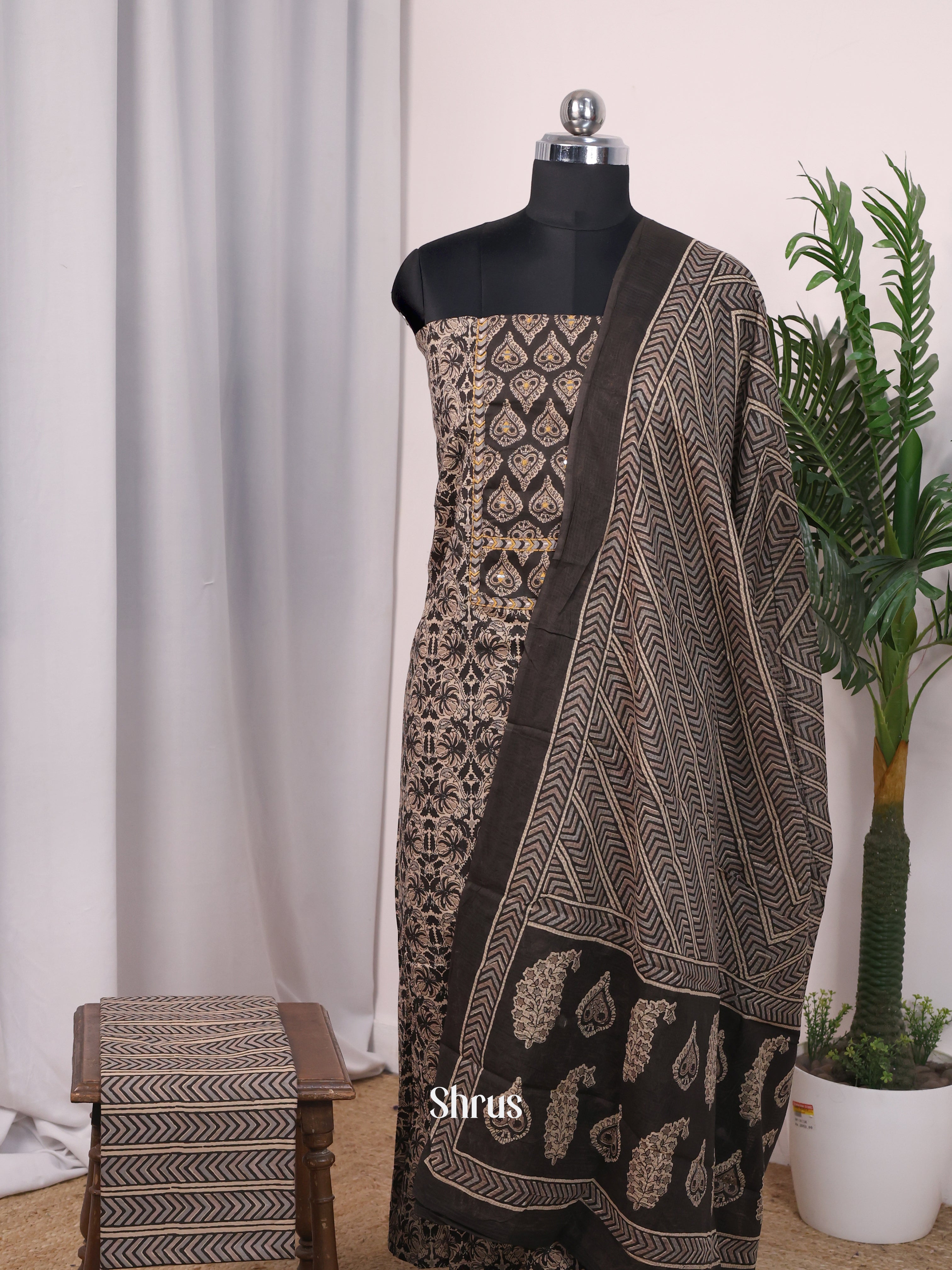 Brown - Cotton salwar - Shop on Shrus.com