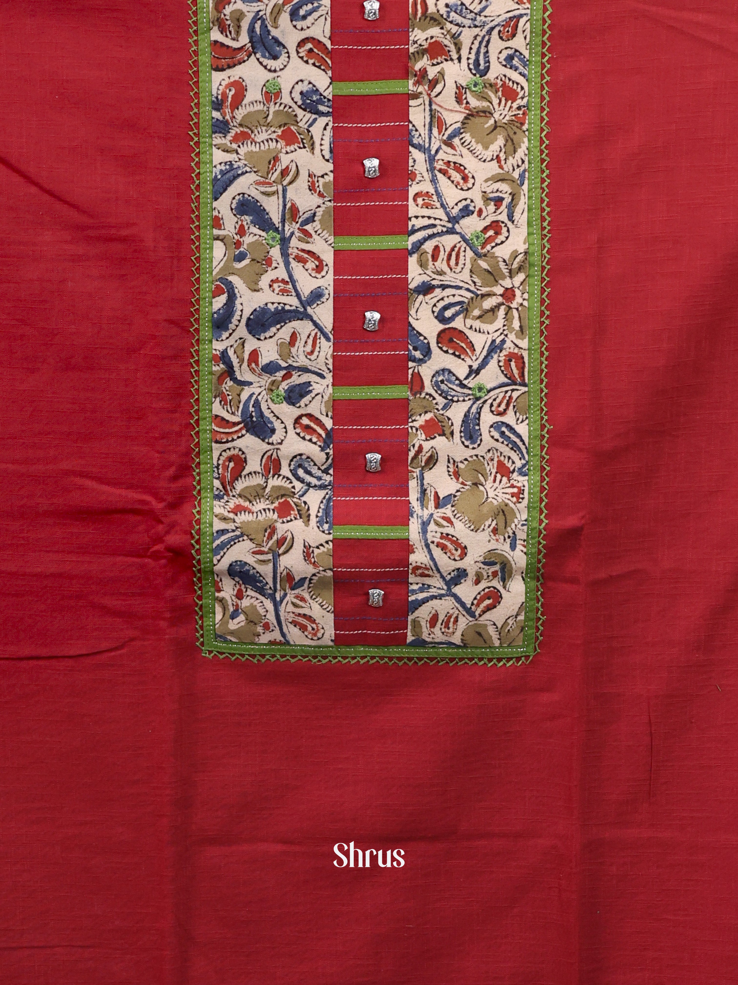 Maroon & Green - Cotton salwar - Shop on Shrus.com