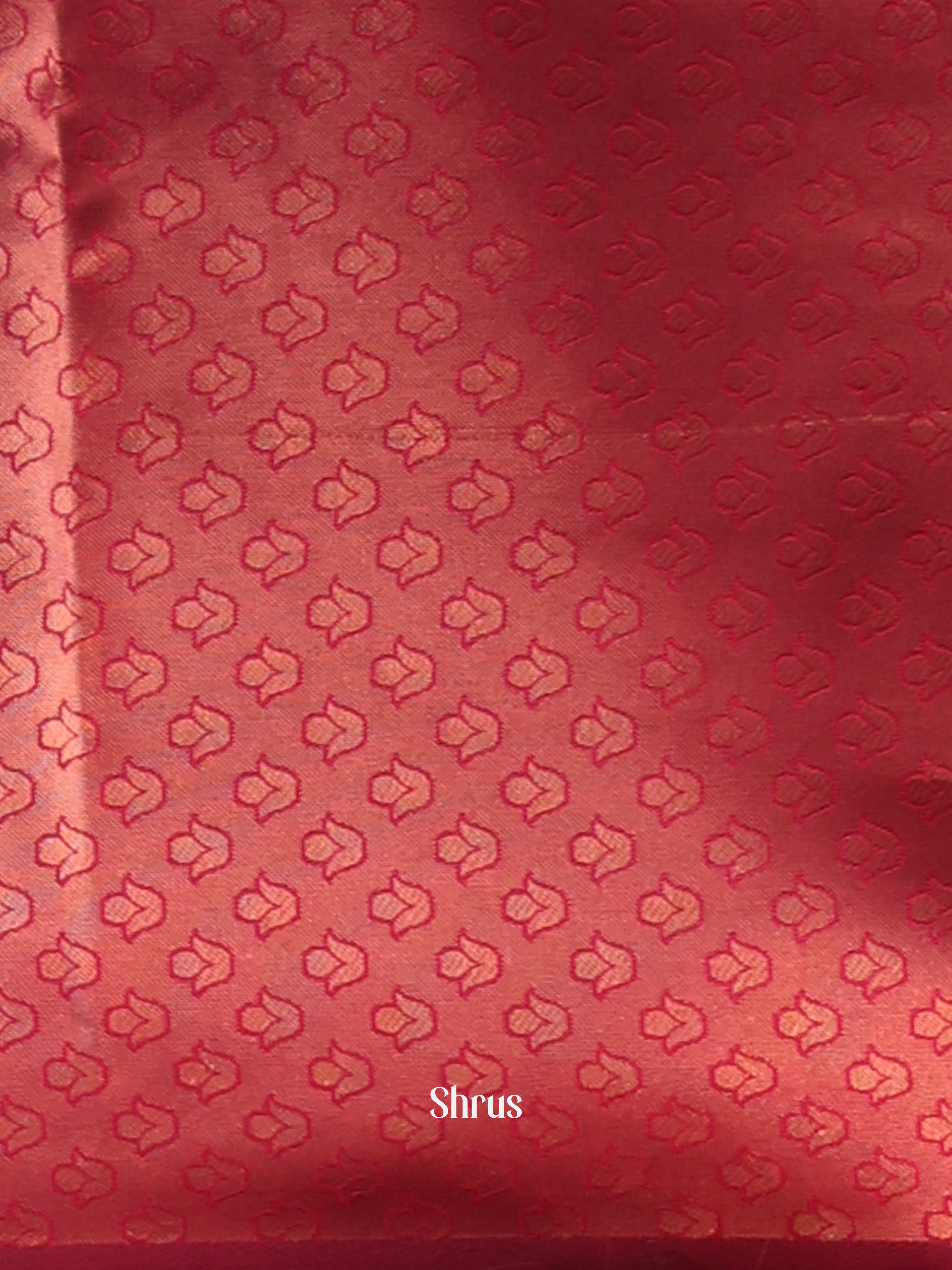 Green & maroon - Semi Kanchipuram Saree - Shop on Shrus.com