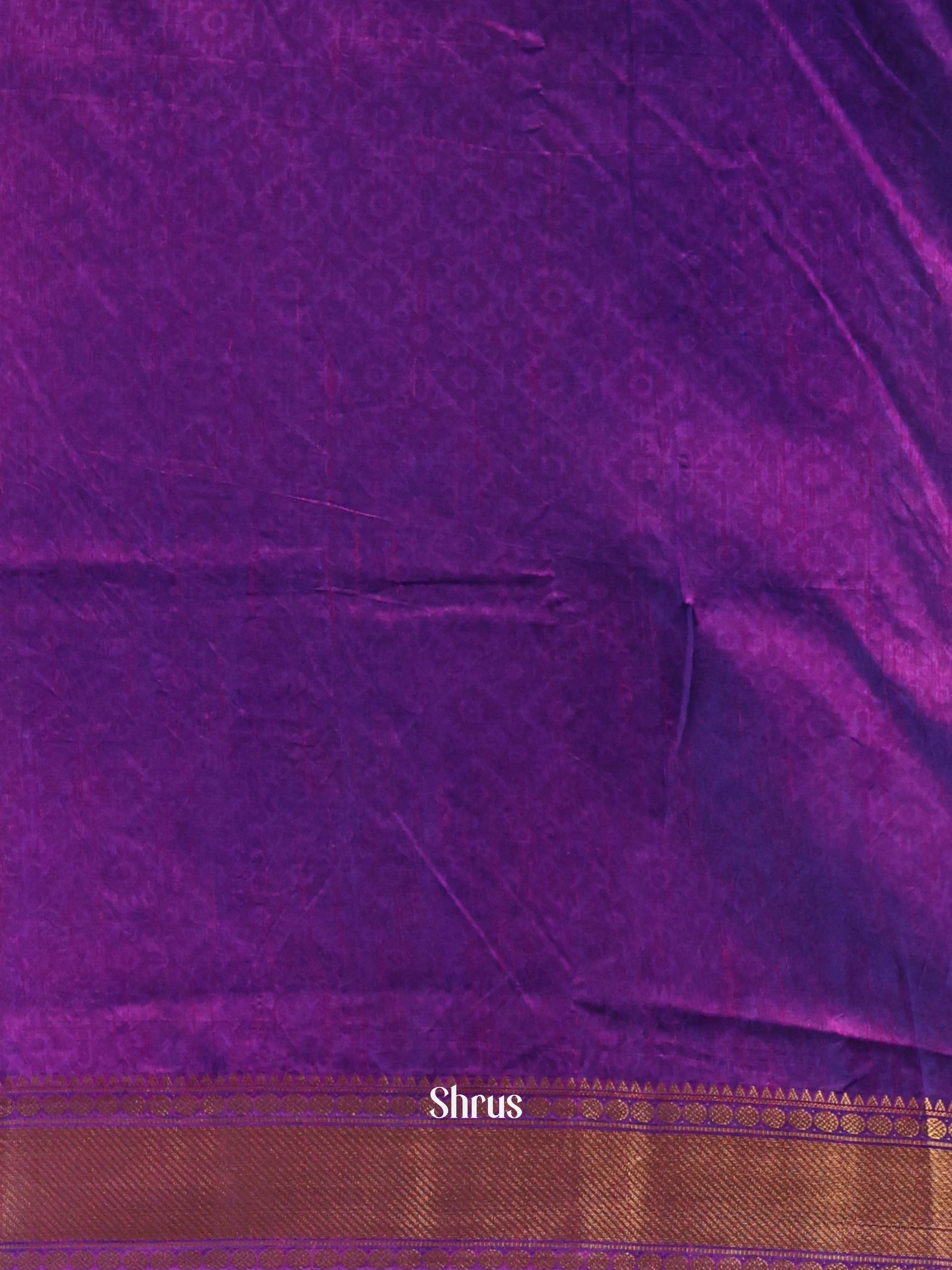 Blue & Purple - Semi Patola Saree - Shop on Shrus.com