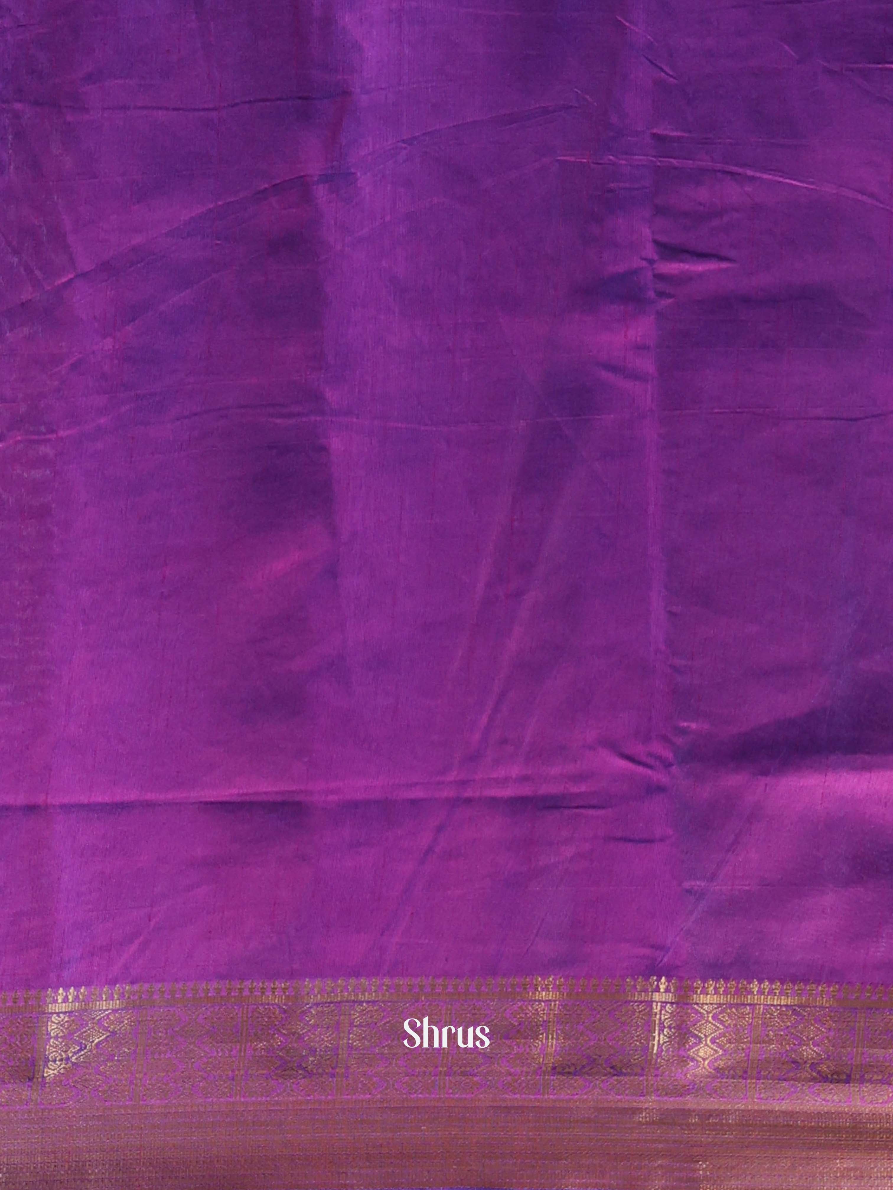 Purple - Semi Patola Saree - Shop on Shrus.com