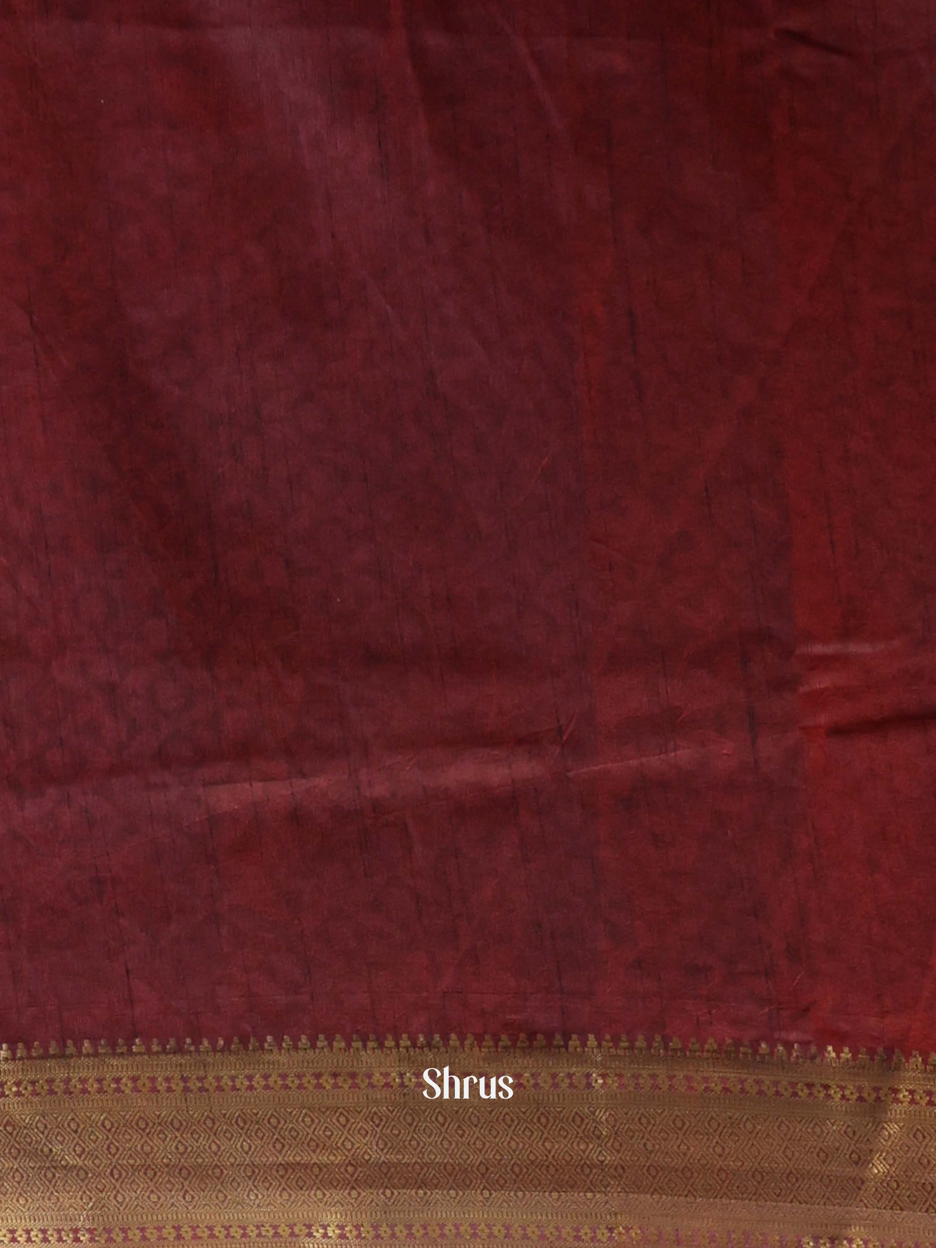 Red & Maroon - Semi Patola Saree - Shop on Shrus.com