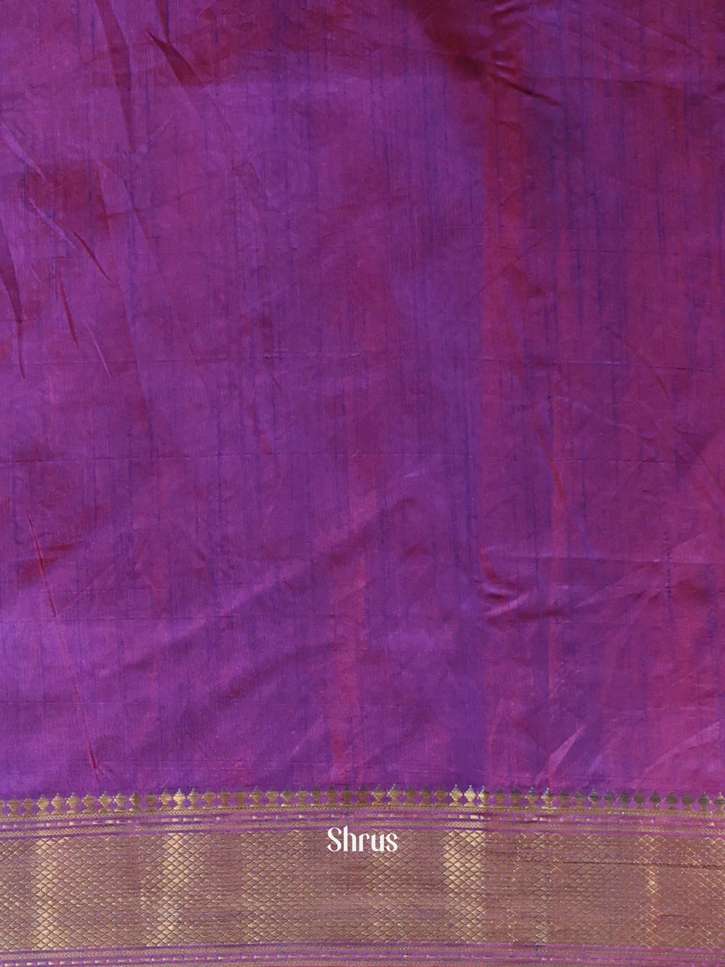 Pink & Purple - Semi Patola Saree - Shop on Shrus.com