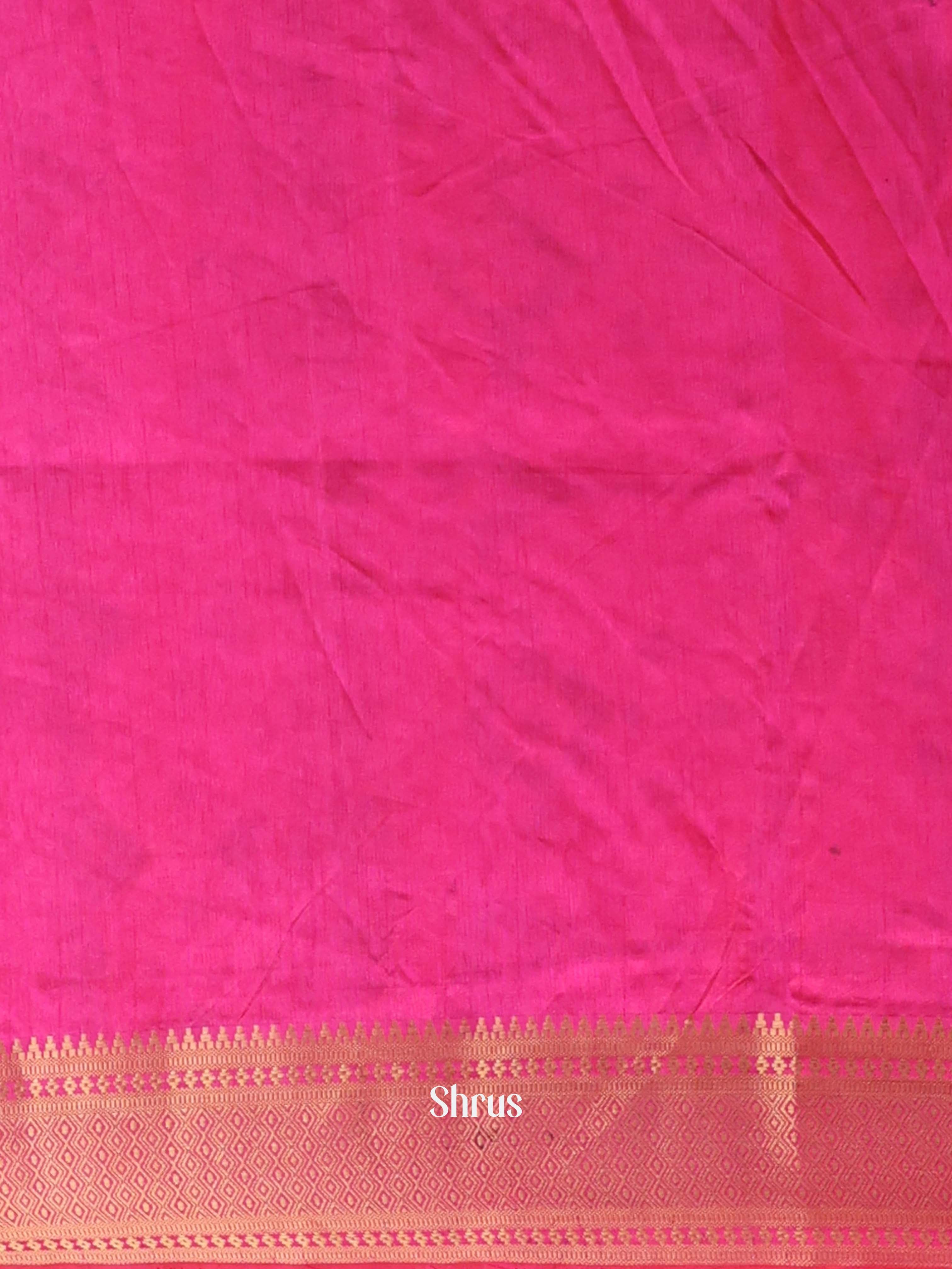 Pink & Purple - Semi Patola Saree - Shop on Shrus.com