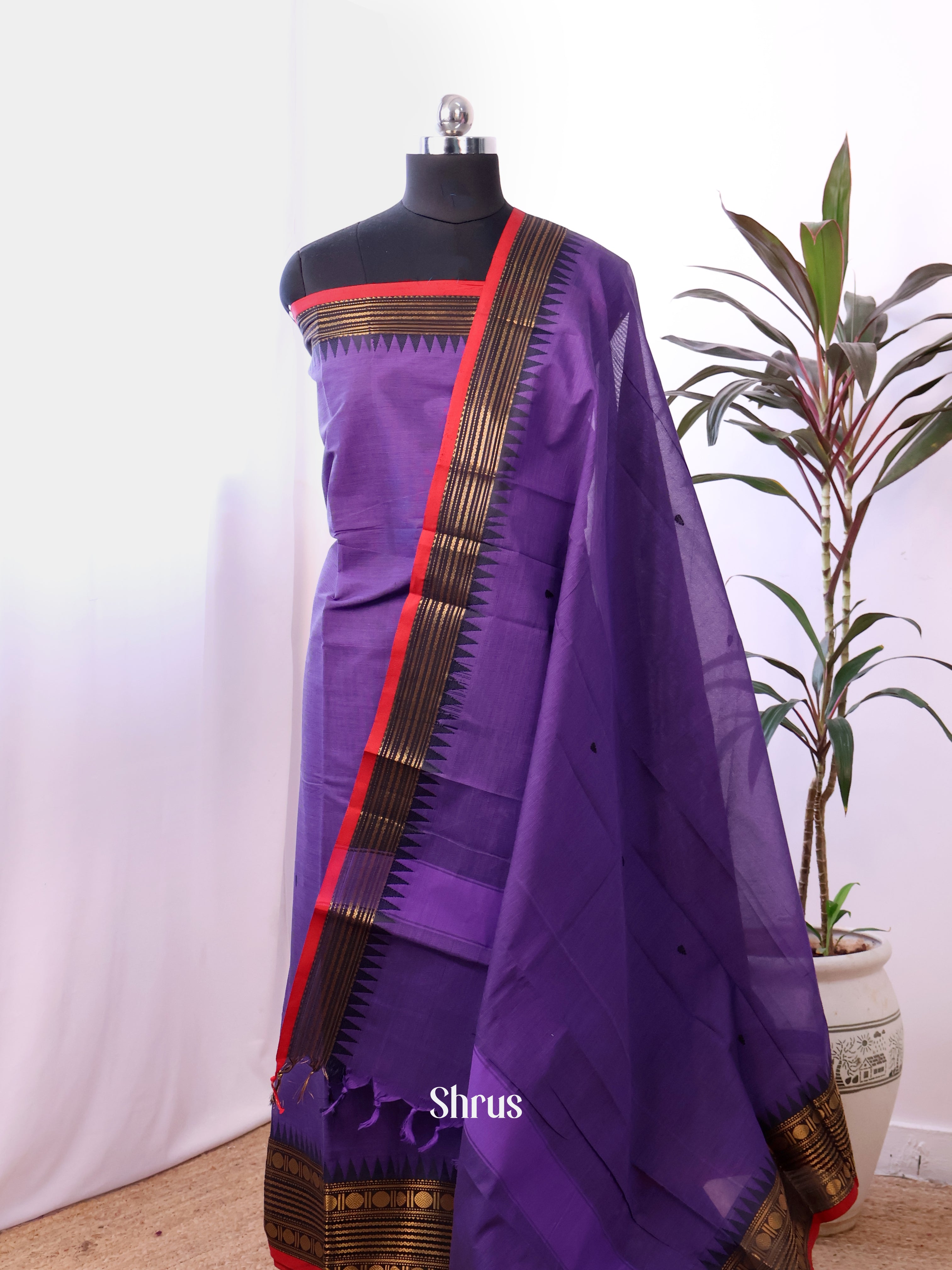 CJS14173 - chettinad top & dupatta combo - Shop on Shrus.com