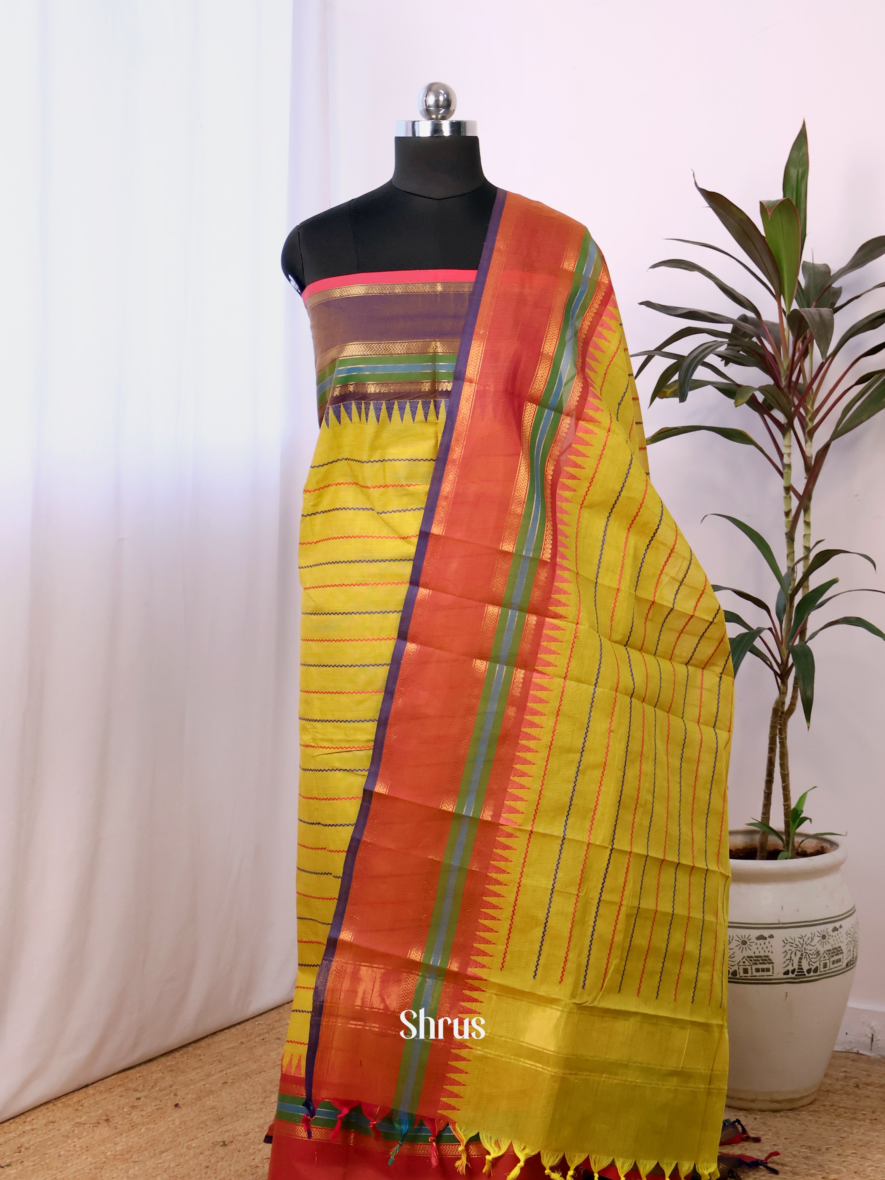 Green & Purple - chettinad top & dupatta combo - Shop on Shrus.com