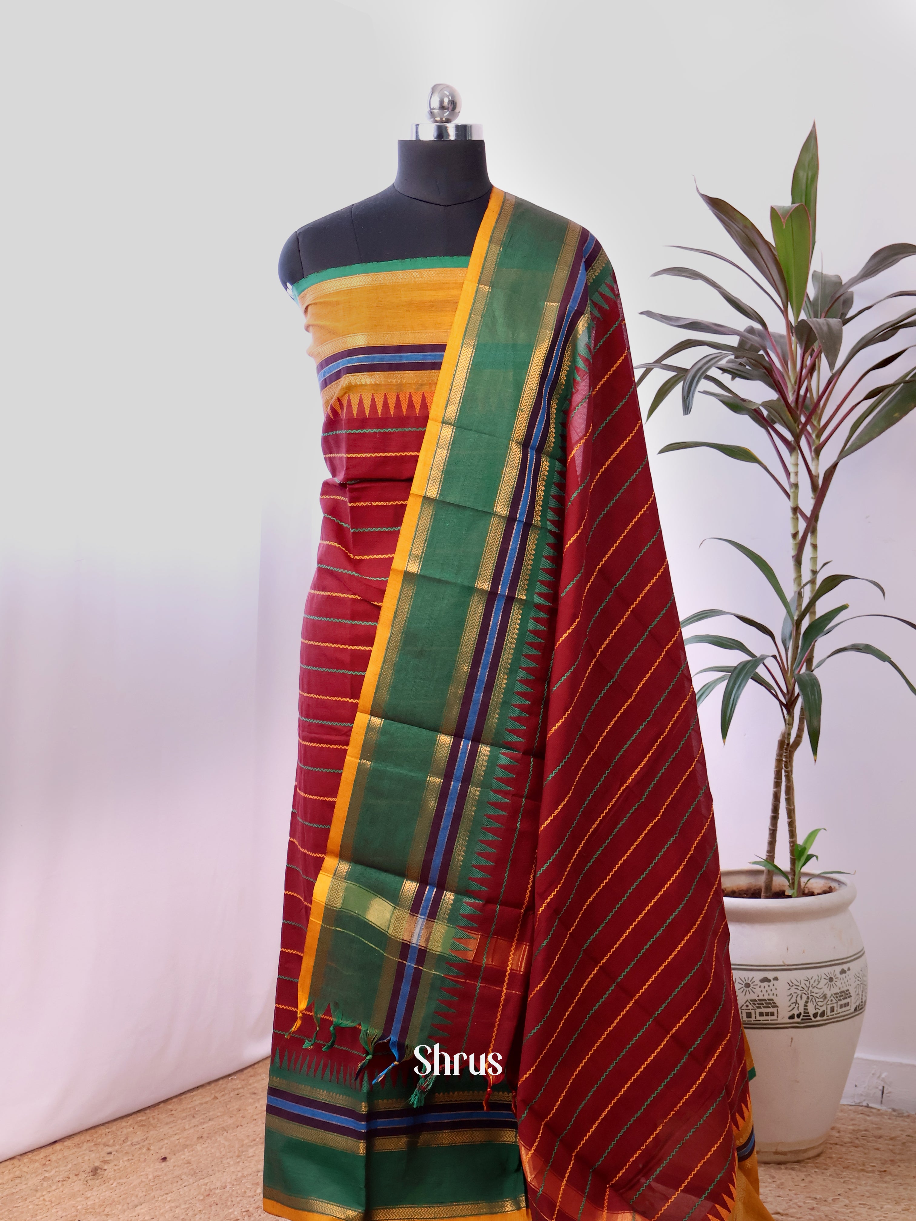 CJS14181 - chettinad top & dupatta combo - Shop on Shrus.com