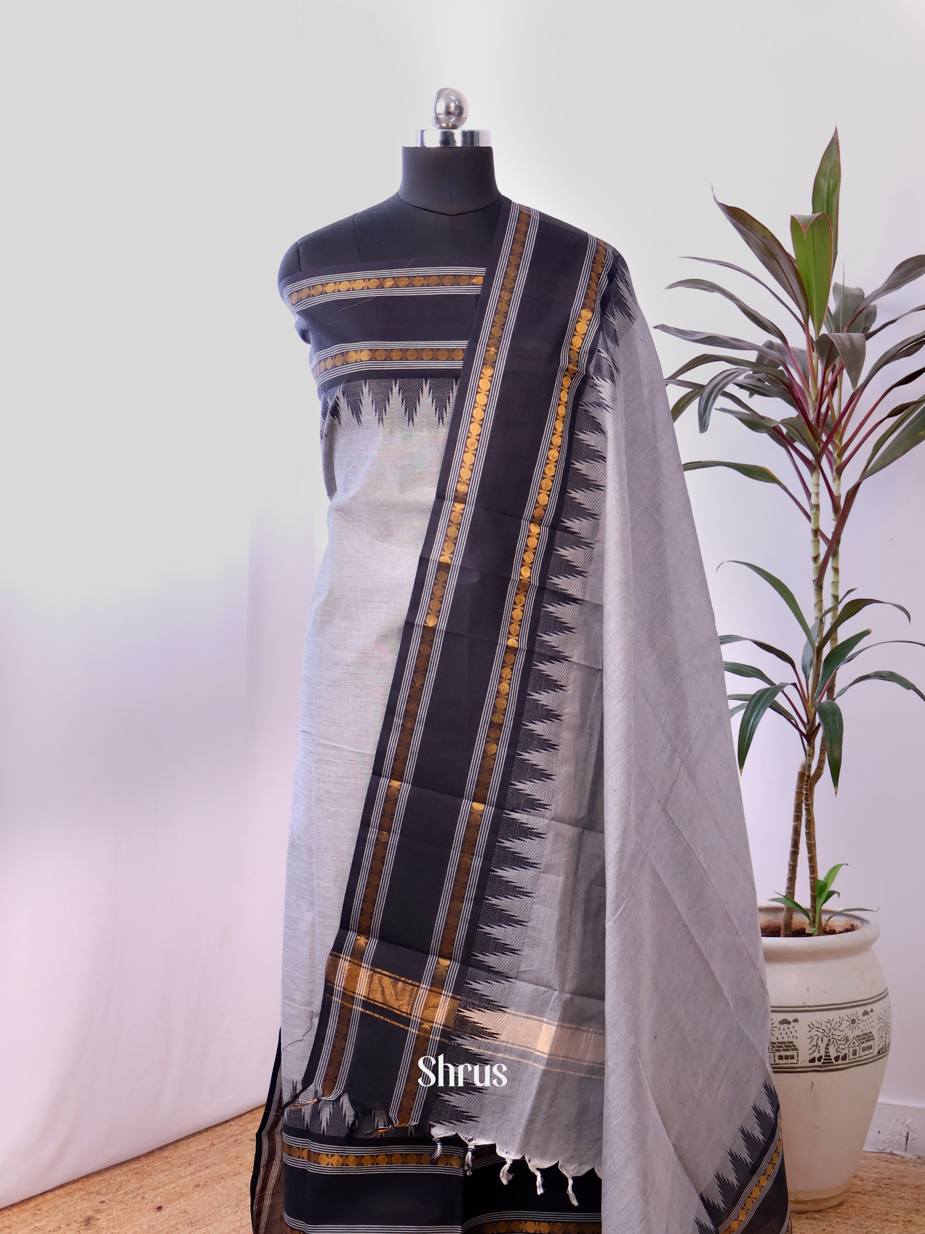 CJS14235 - chettinad top & dupatta combo - Shop on Shrus.com