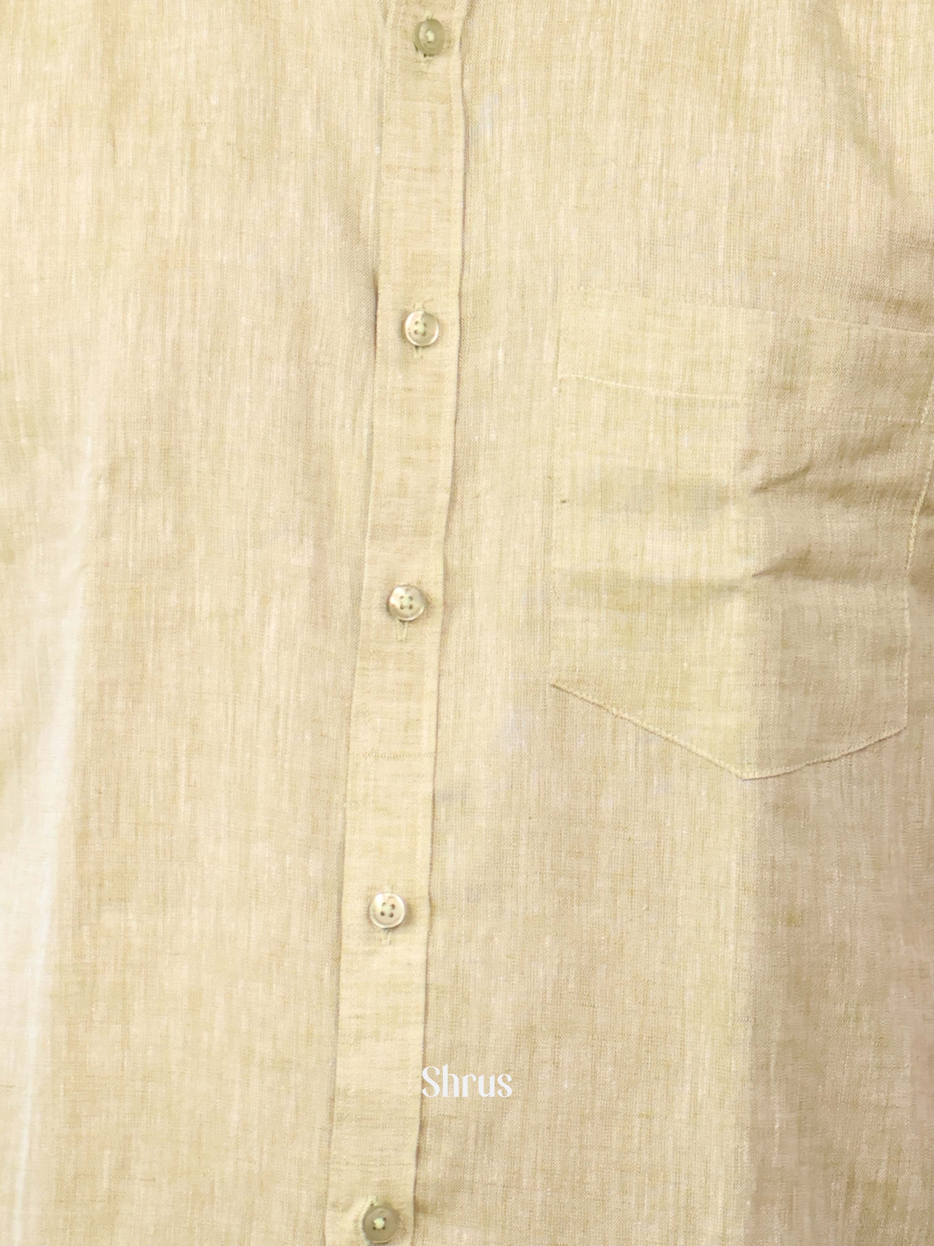 Green - Pure Linen Shirts - Shop on Shrus.com