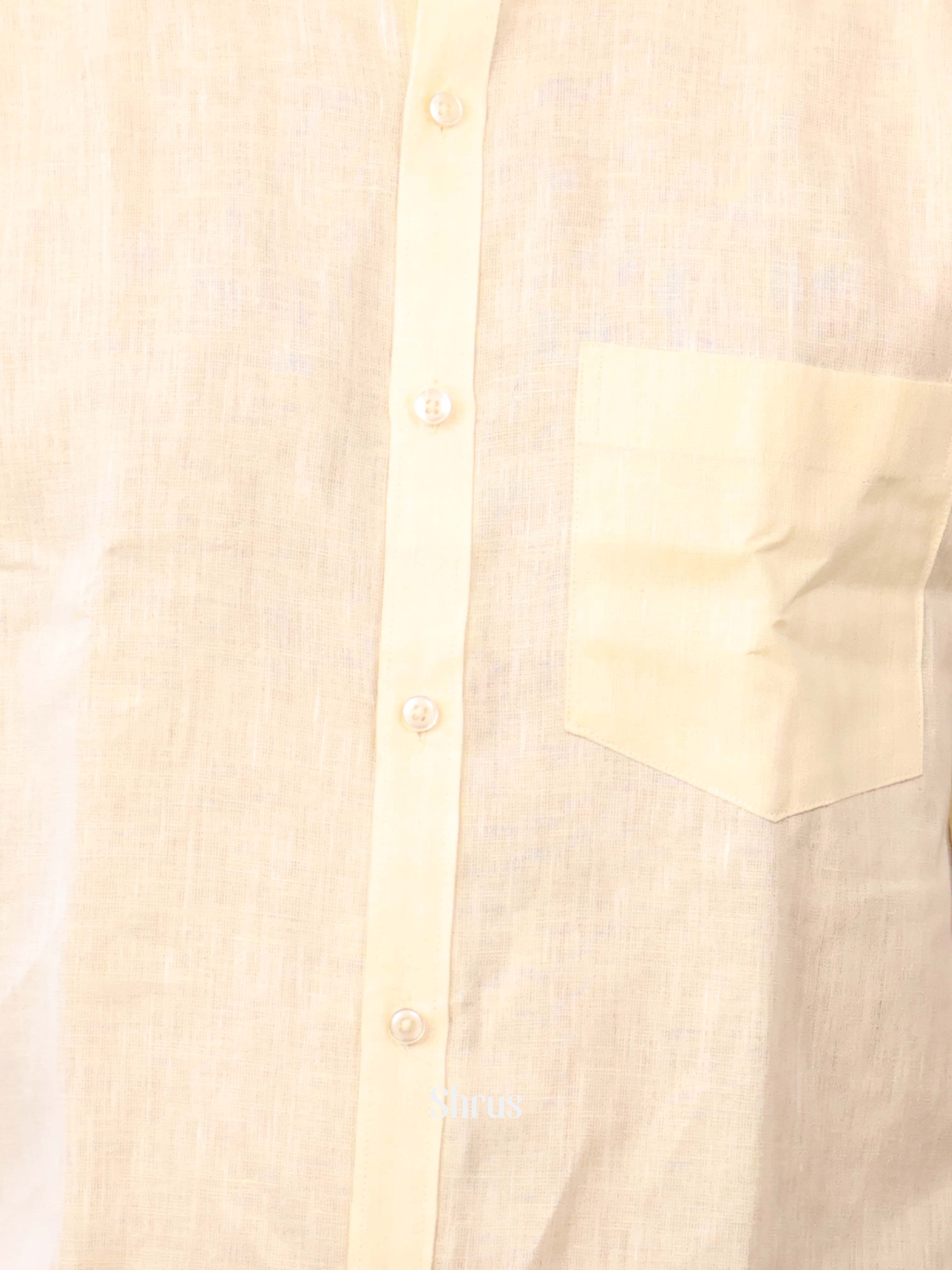 Pale Yellow - Pure Linen Shirt - Shop on Shrus.com