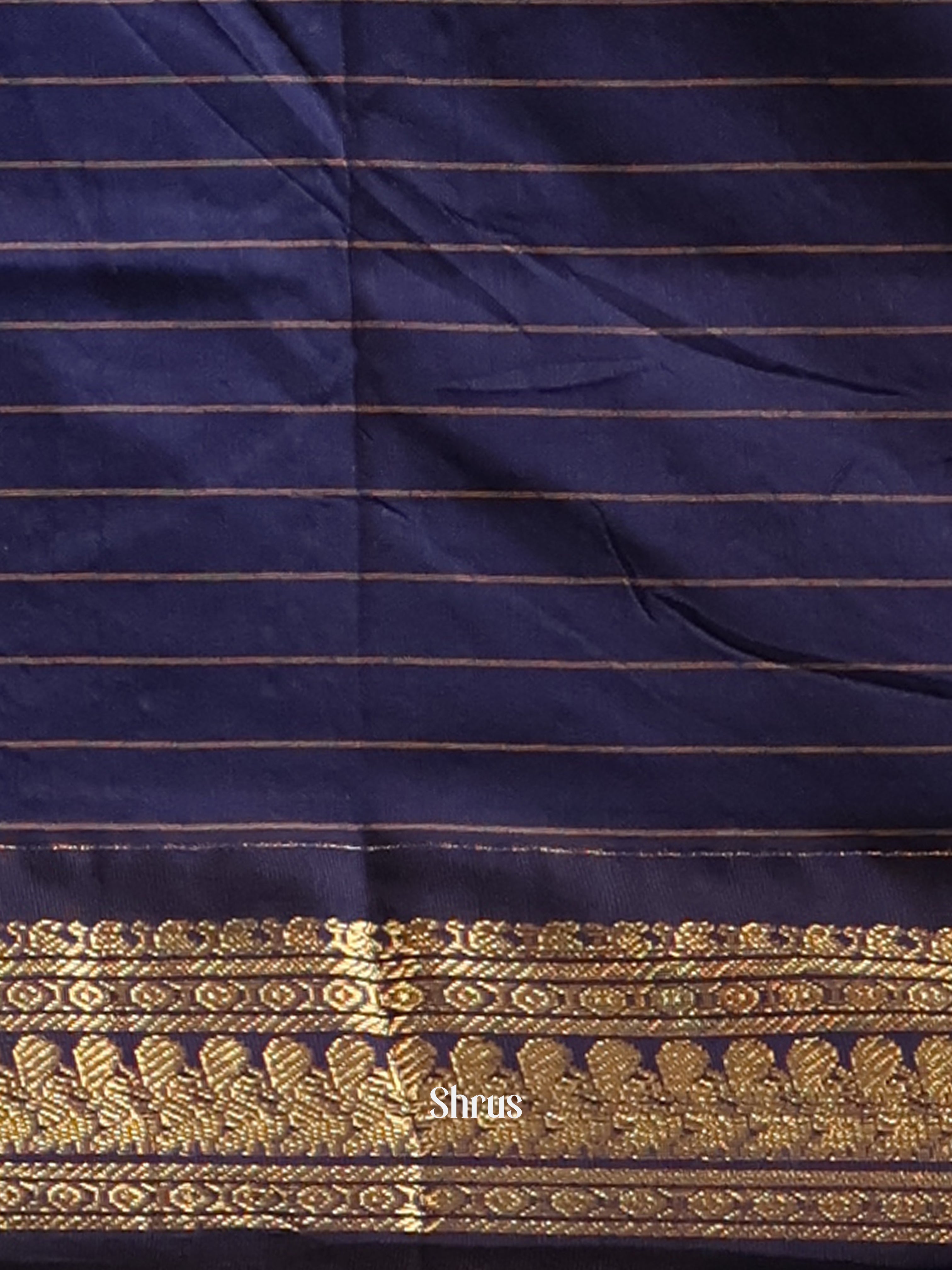 Mustard & Blue - Kalyani Cotton Saree - Shop on Shrus.com