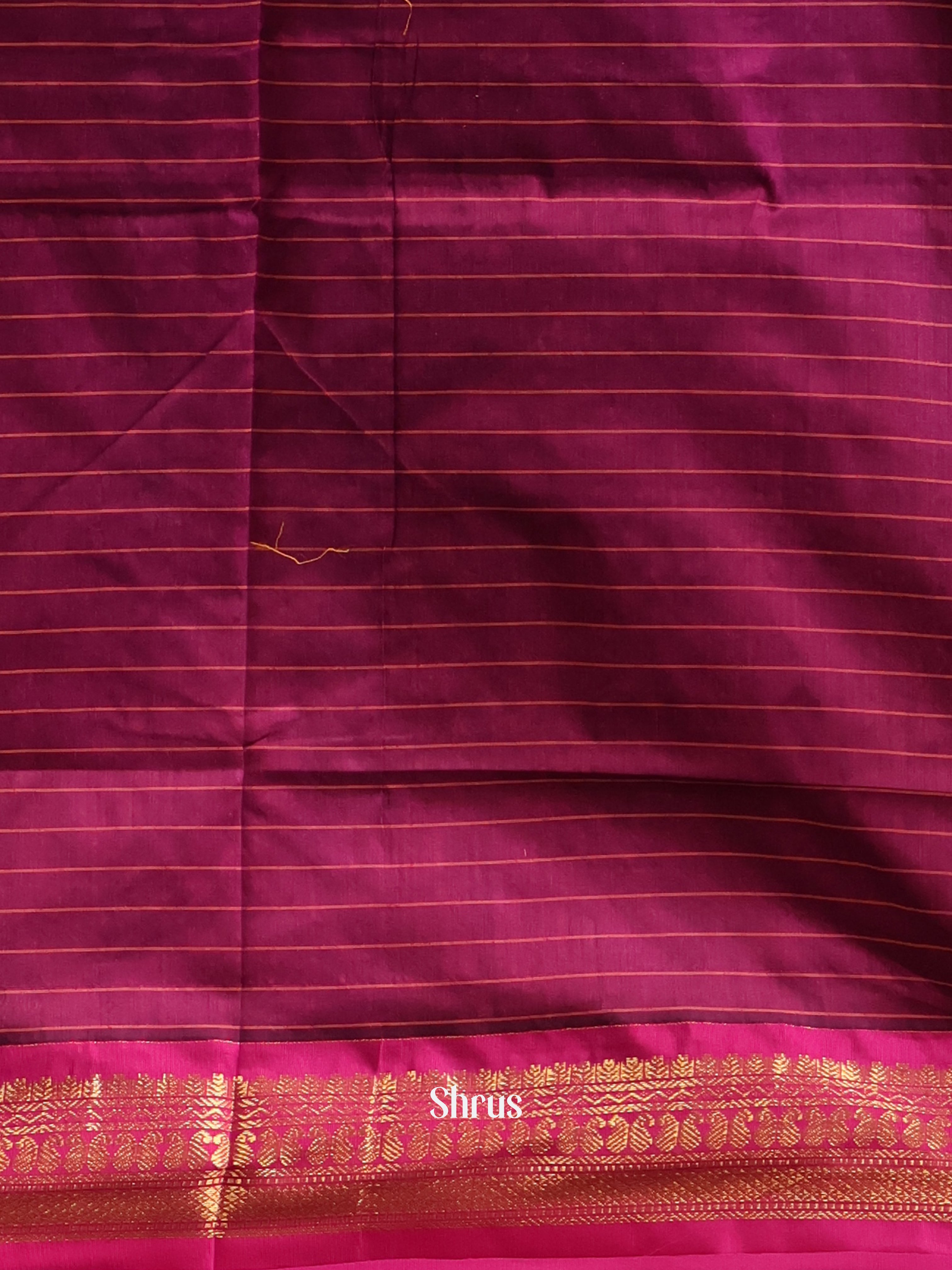Mustard & Purple - Kalyani Cotton Saree - Shop on Shrus.com