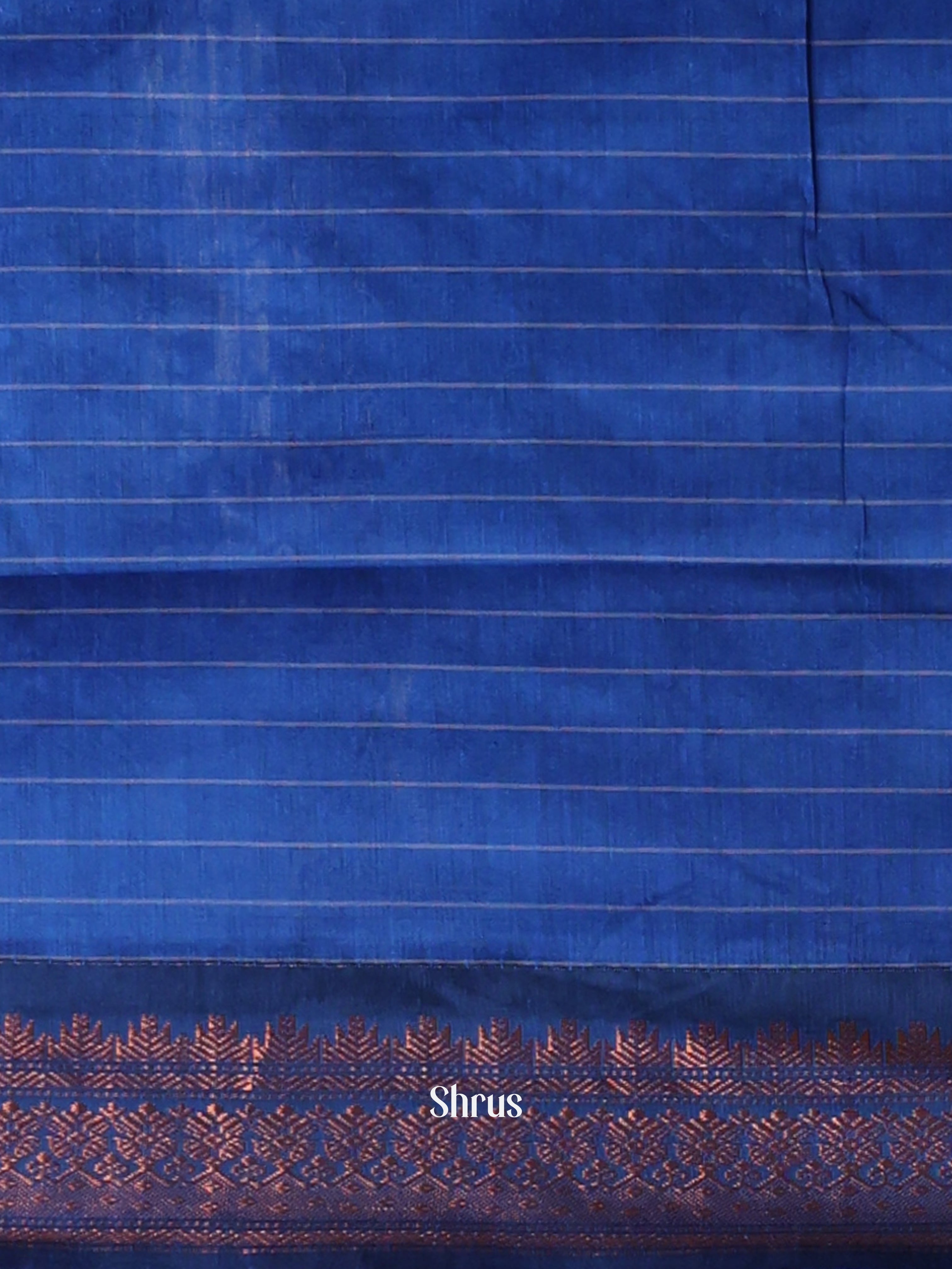 Blue - Kalyani Cotton Saree - Shop on Shrus.com
