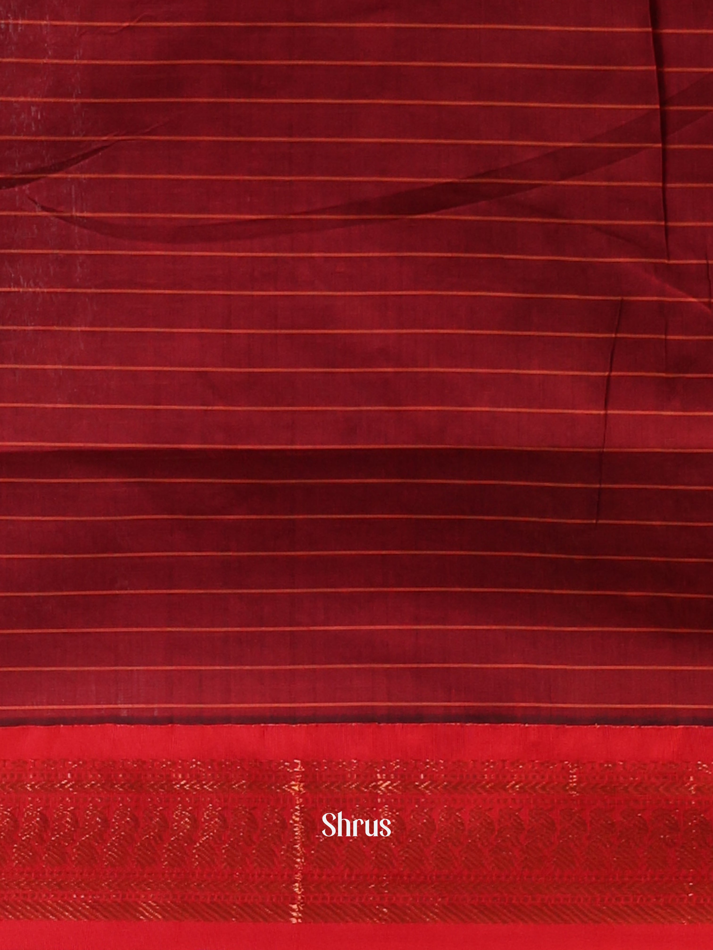 Blue & Maroon- Kalyani Cotton Saree - Shop on Shrus.com