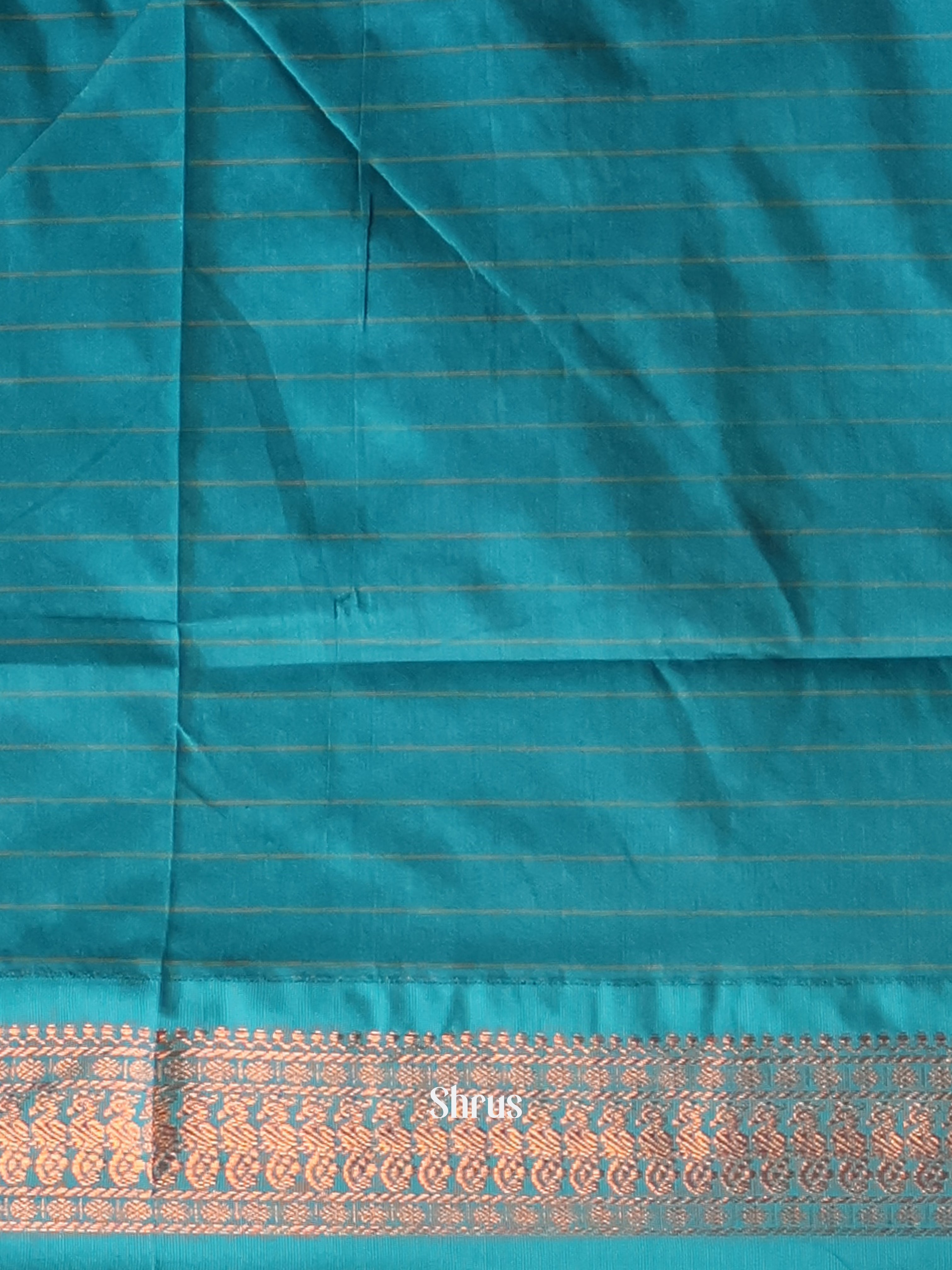 Maroon & Blue - Kalyani Cotton Saree - Shop on Shrus.com
