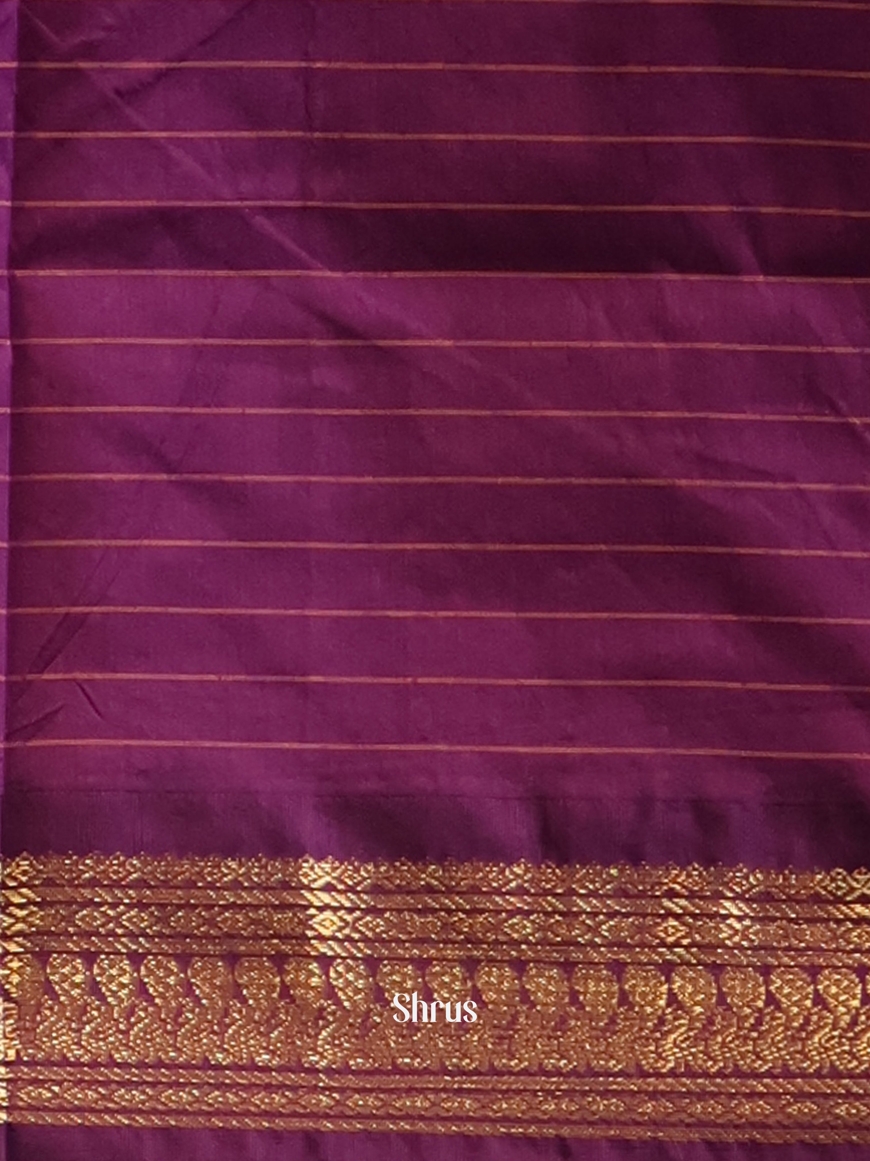Grey & Purple - Kalyani Cotton Saree - Shop on Shrus.com