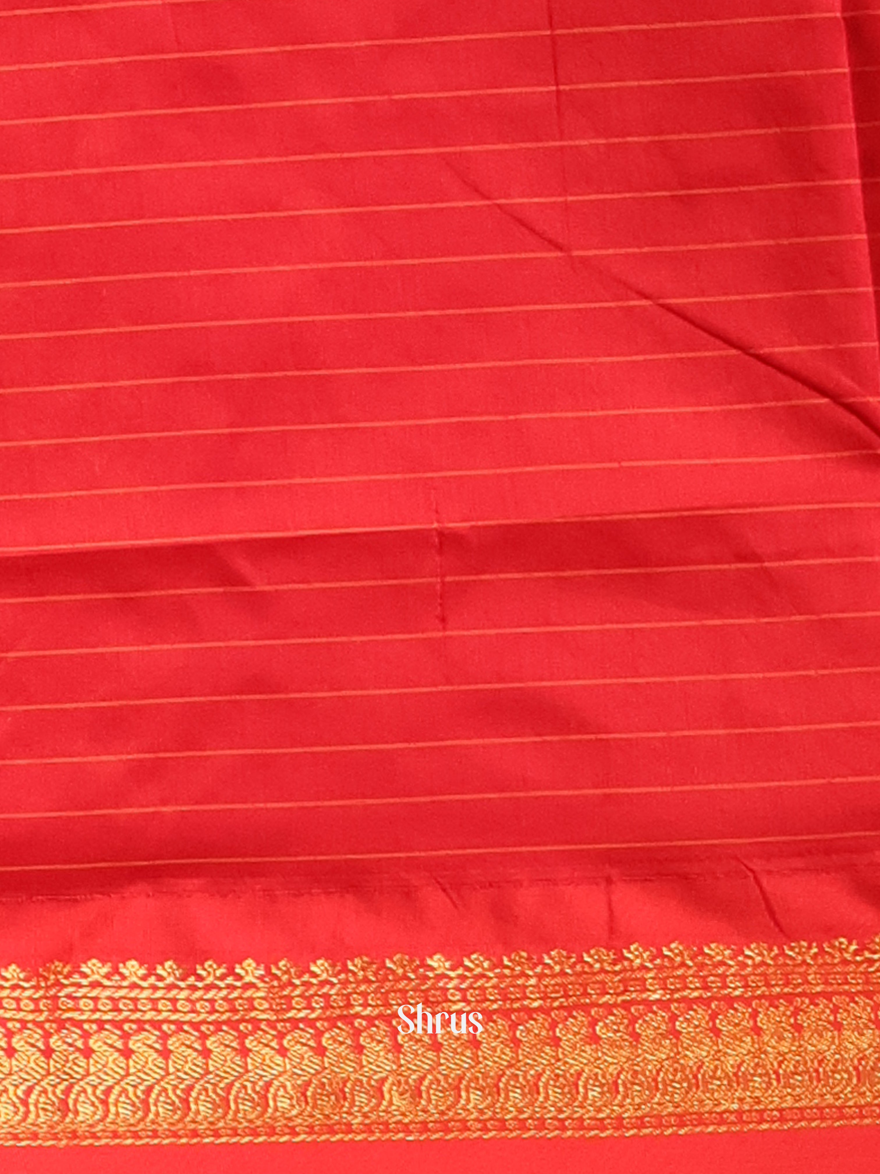 Chic Purple Kalyani Cotton Saree with Red Zari Border & Pallu, Contrast Blouse - Shop on Shrus.com