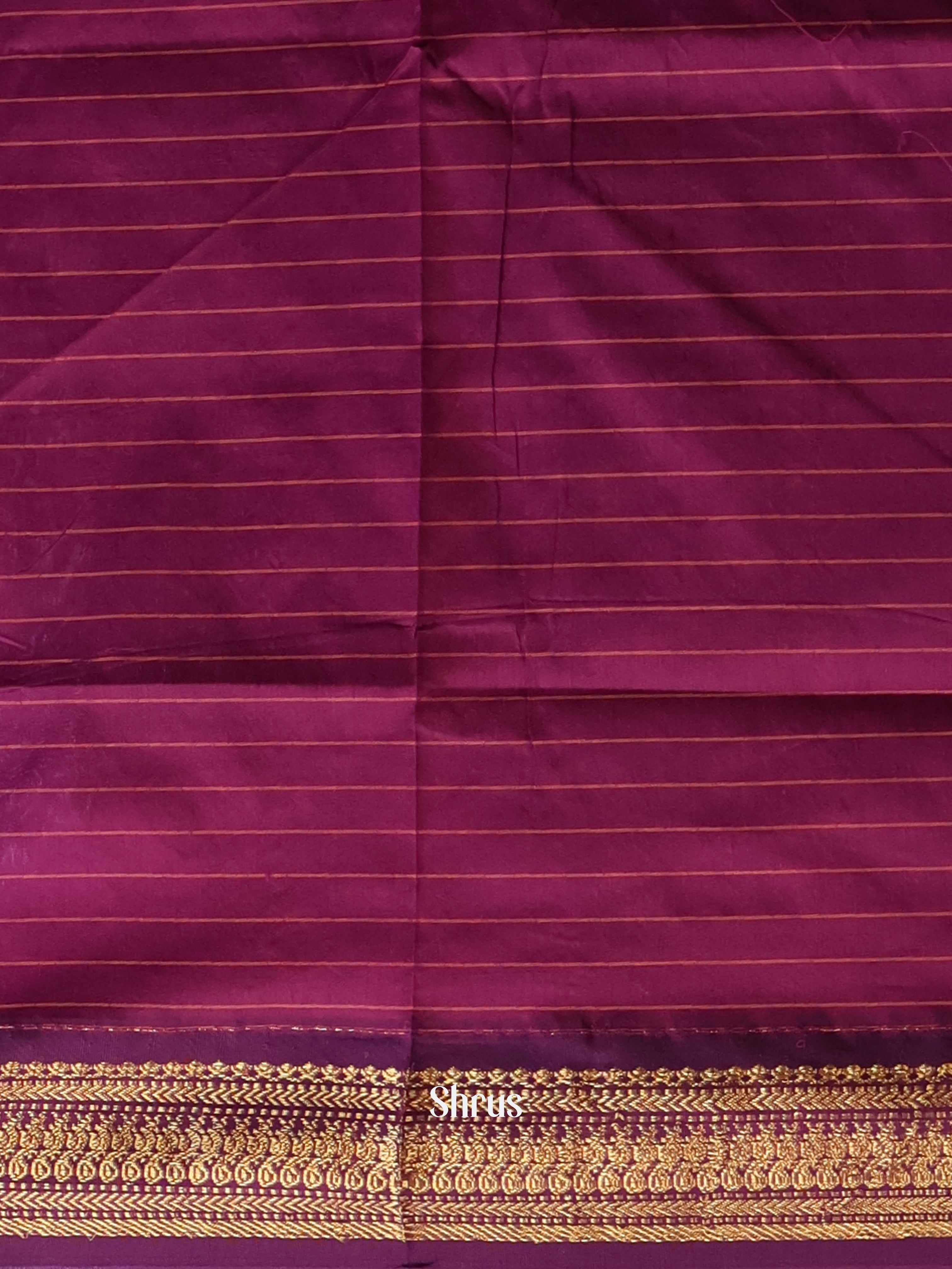Mustard & Purple - Kalyani Cotton Saree - Shop on Shrus.com
