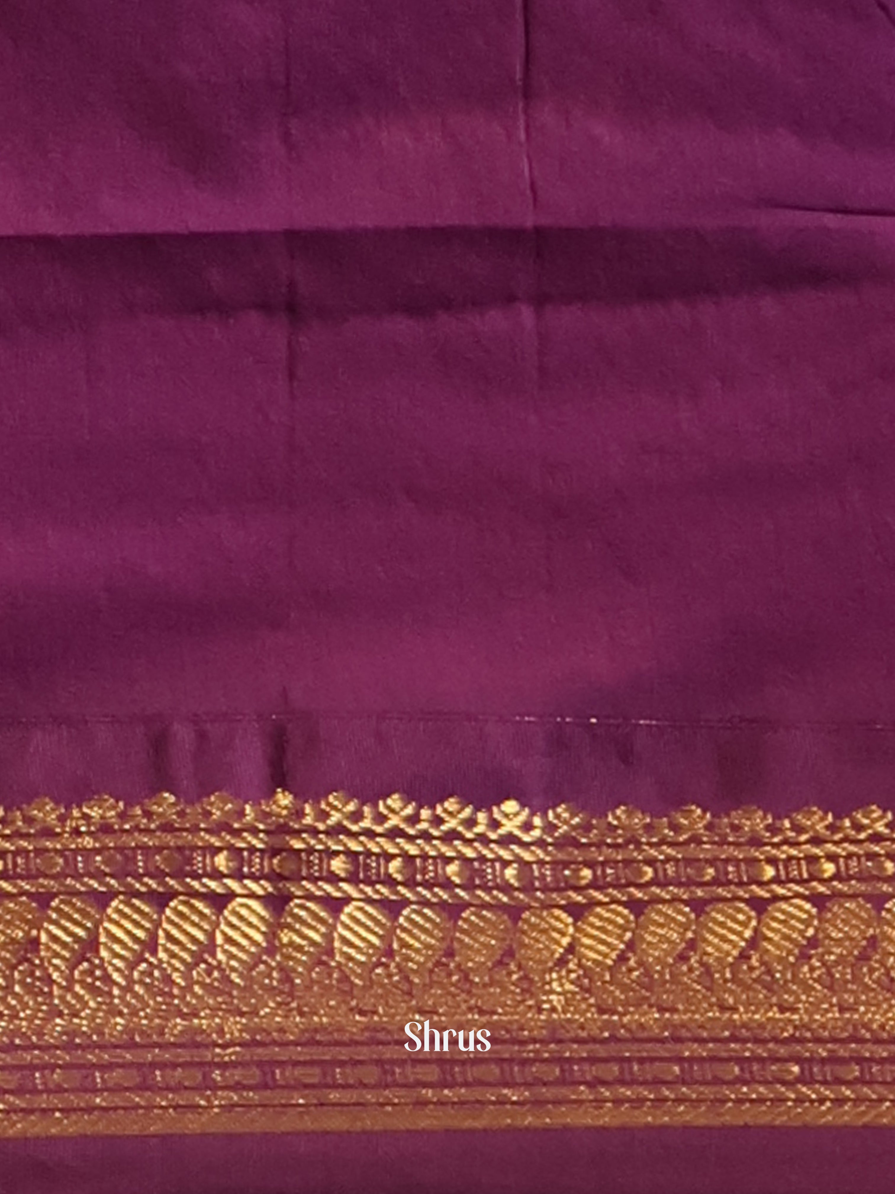 Grey & Purple - Kalyani Cotton Saree - Shop on Shrus.com