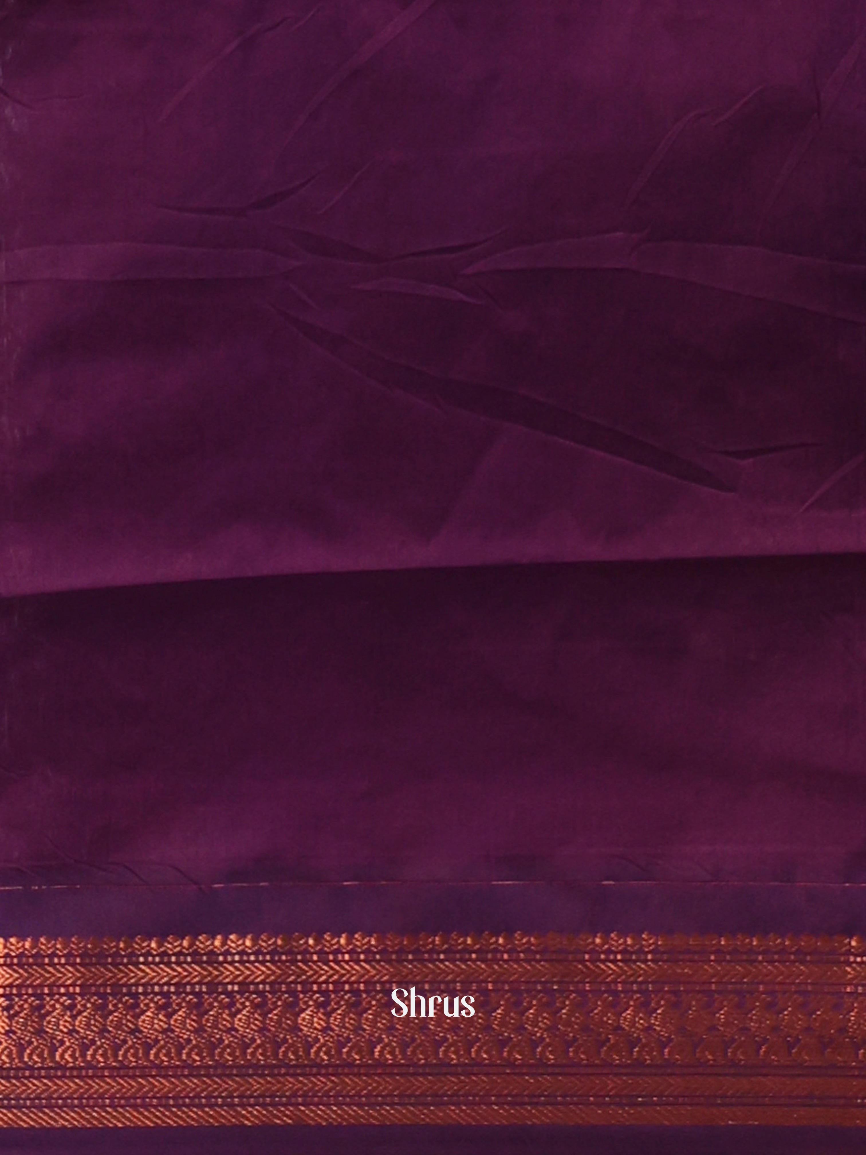 Purple & Violet- Kalyani Cotton Saree - Shop on Shrus.com