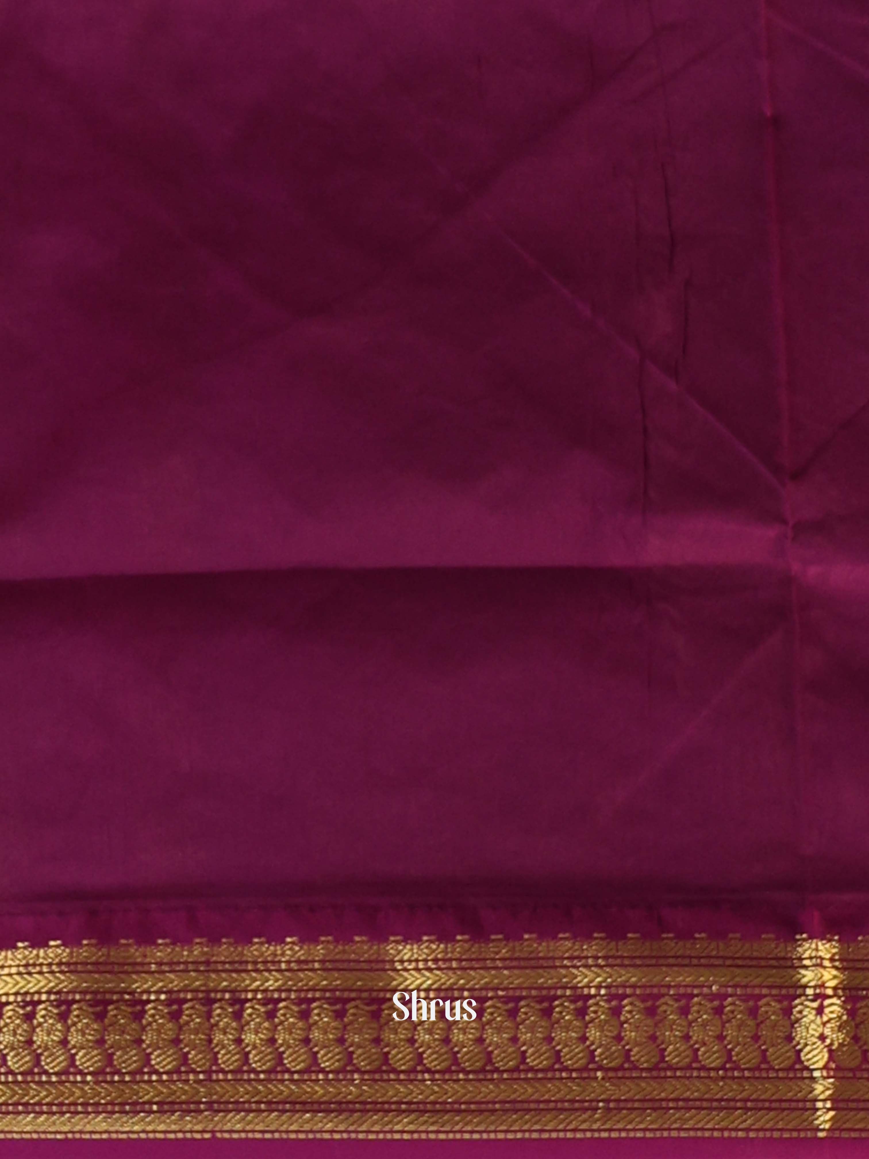 Yellow & Violet - Kalyani Cotton Saree - Shop on Shrus.com