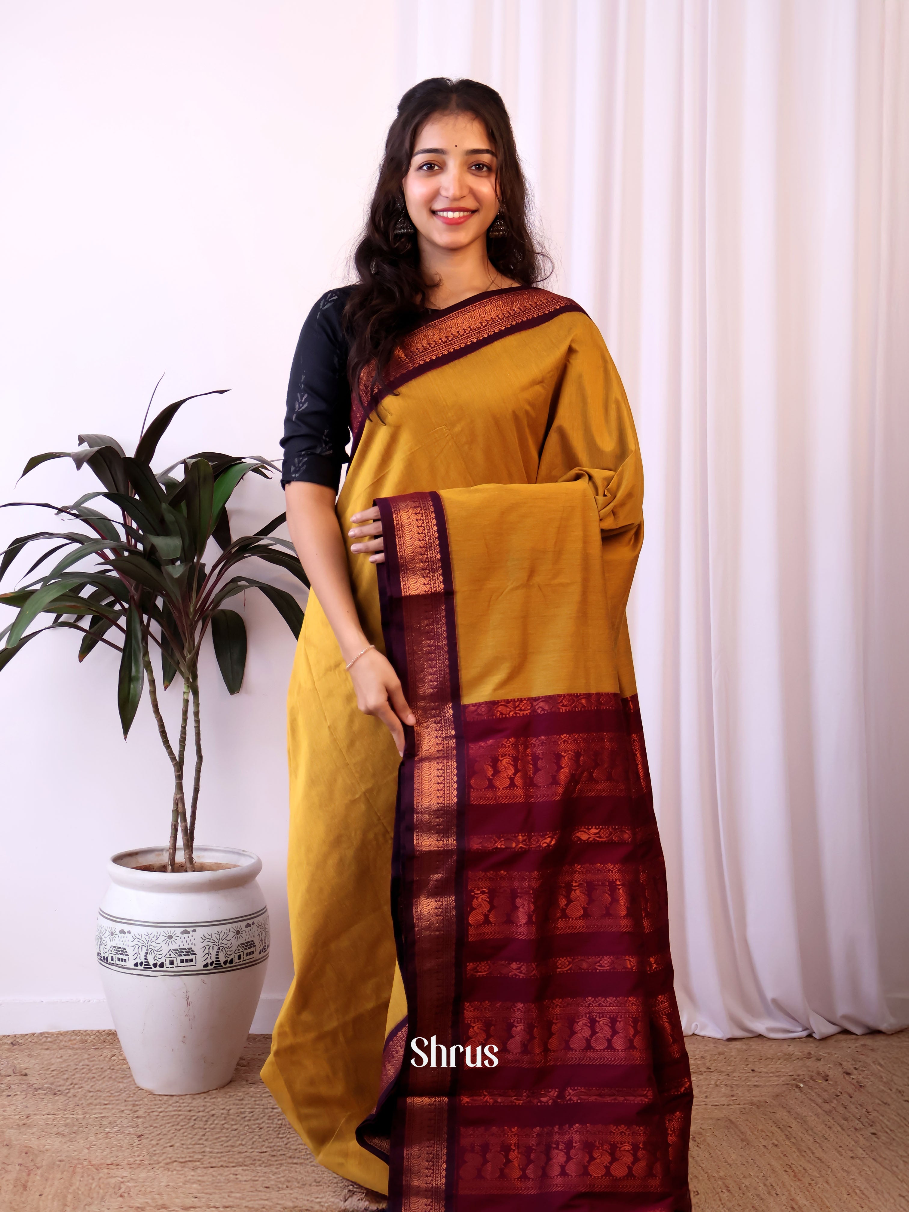 CJS16065 - Kalyani Cotton Saree - Shop on Shrus.com
