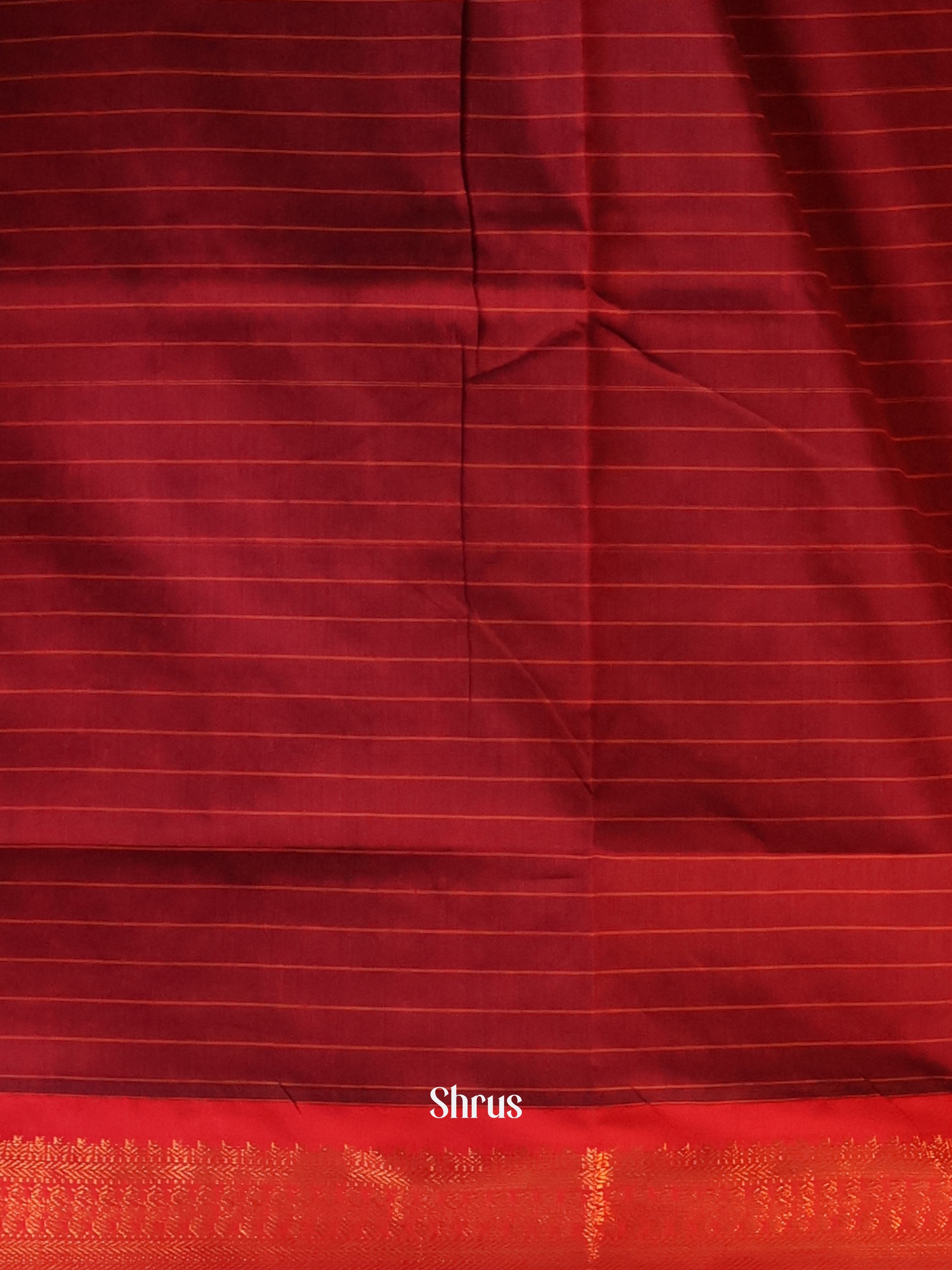 Blue & Red - Kalyani Cotton Saree - Shop on Shrus.com