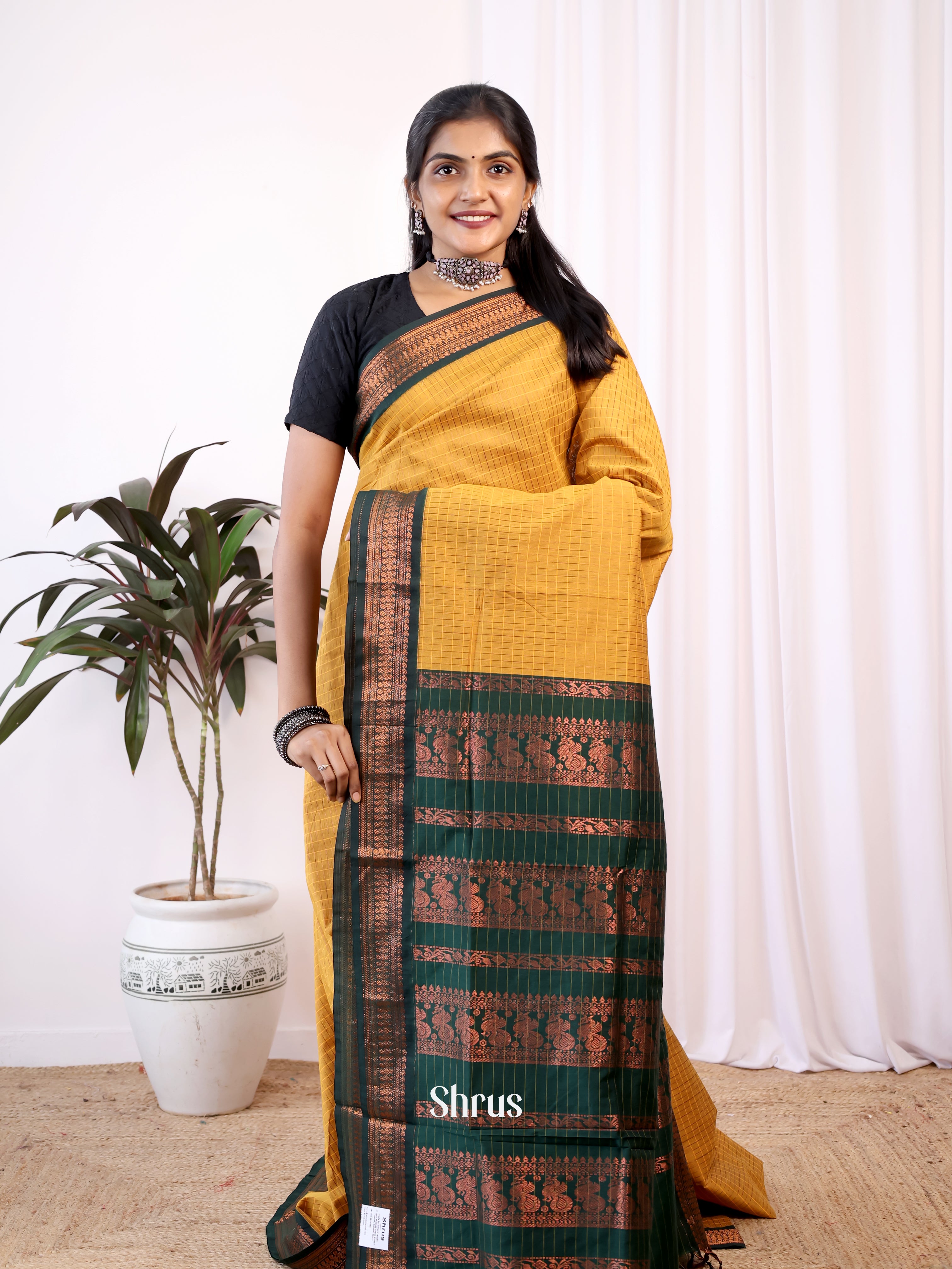 CJS16086 - Kalyani Cotton Saree - Shop on Shrus.com