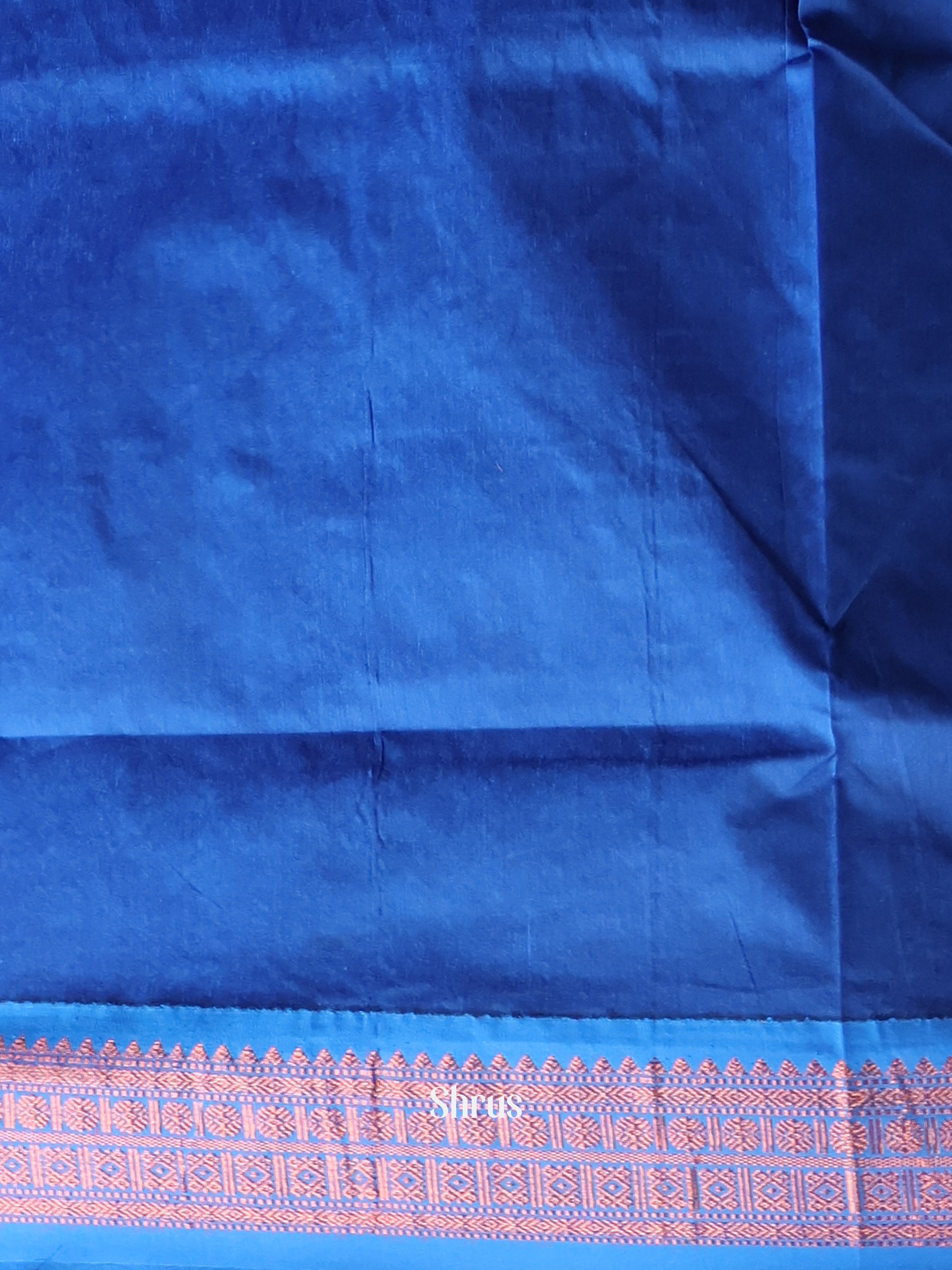 Maroon & Blue - Kalyani Cotton Saree - Shop on Shrus.com