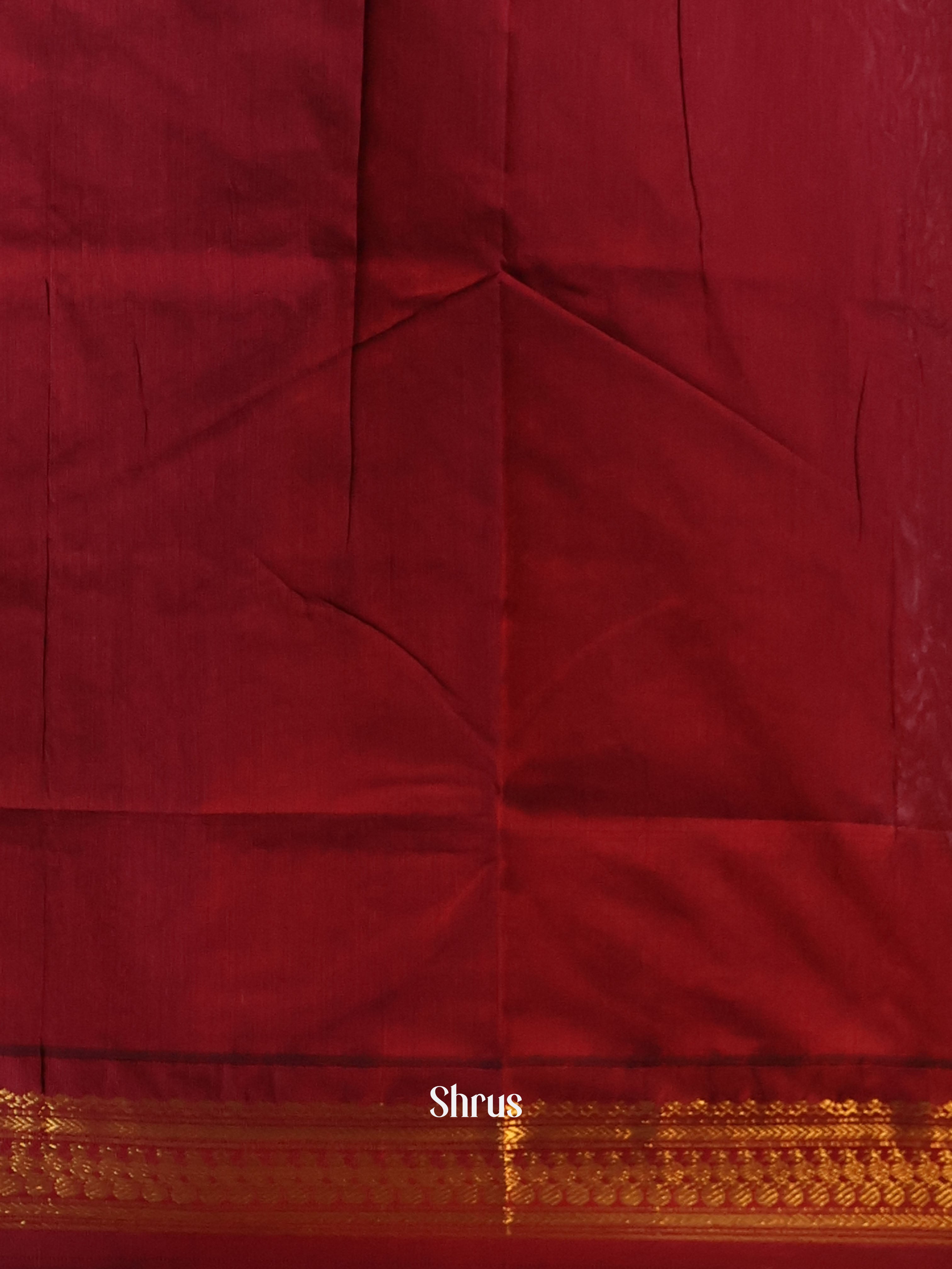 Green & Maroon - Kalyani Cotton Saree - Shop on Shrus.com