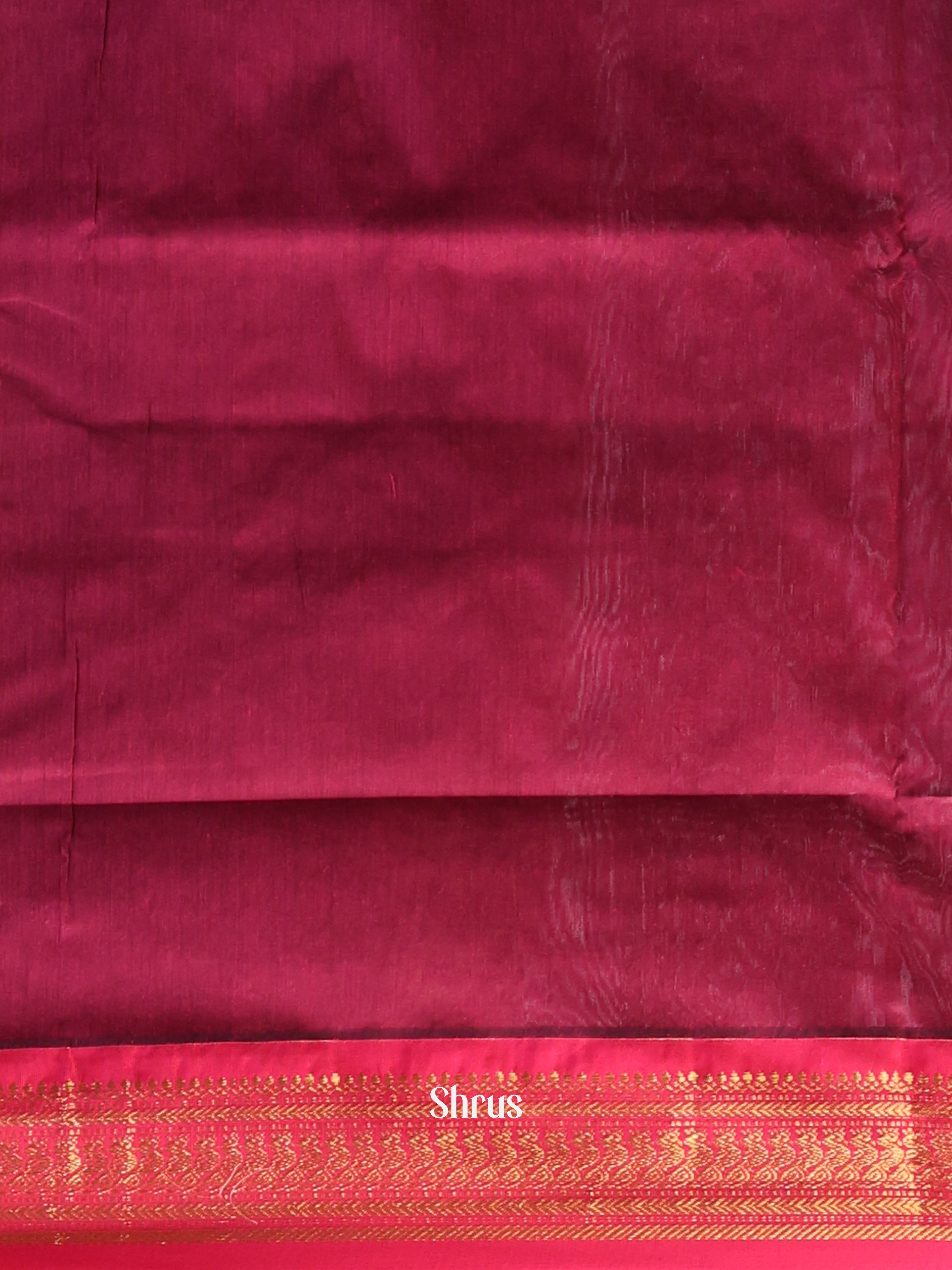 Brown & Majenta - Kalyani Cotton Saree - Shop on Shrus.com