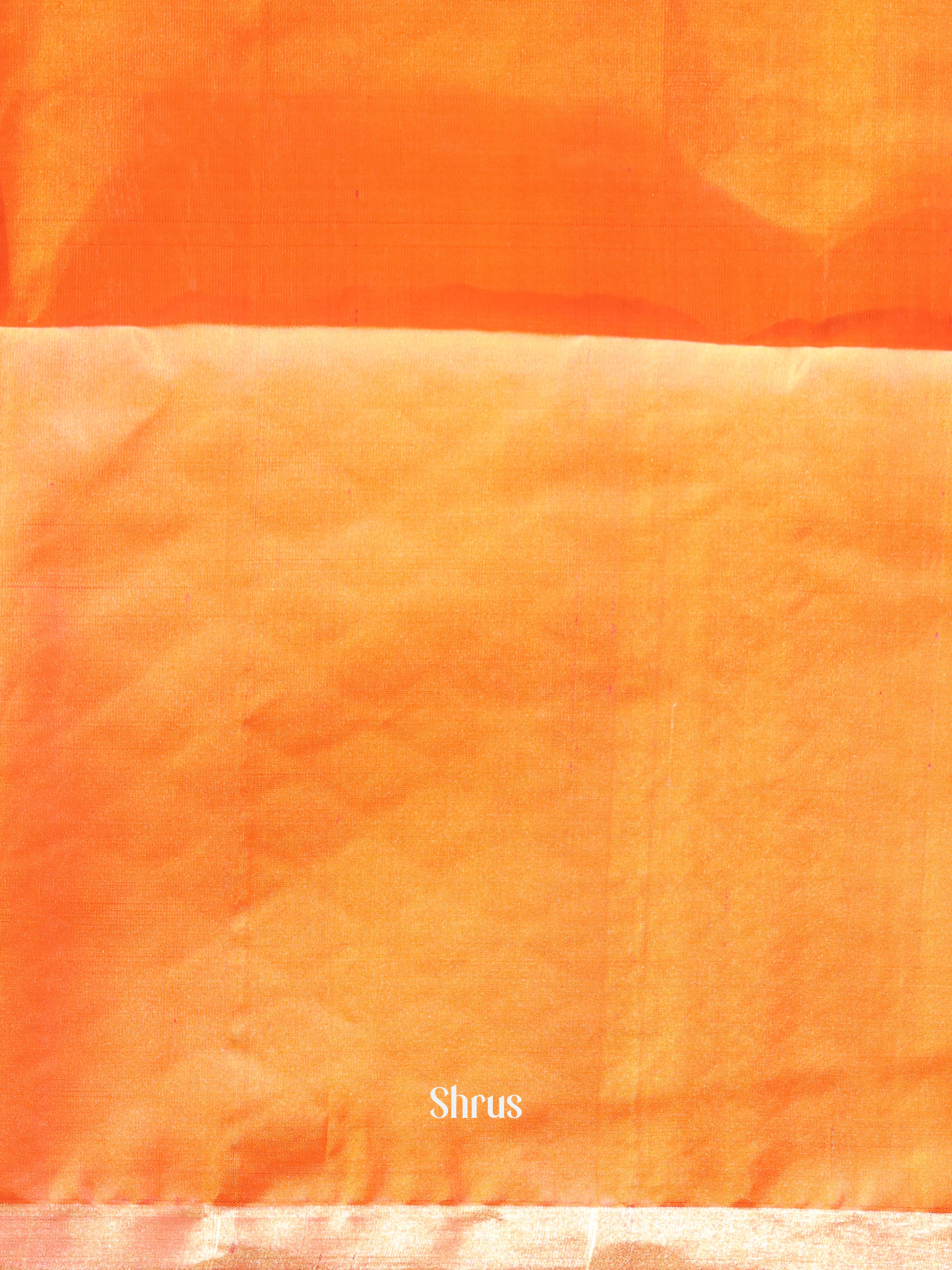 Orange & Brick- Soft Silk Saree - Shop on Shrus.com